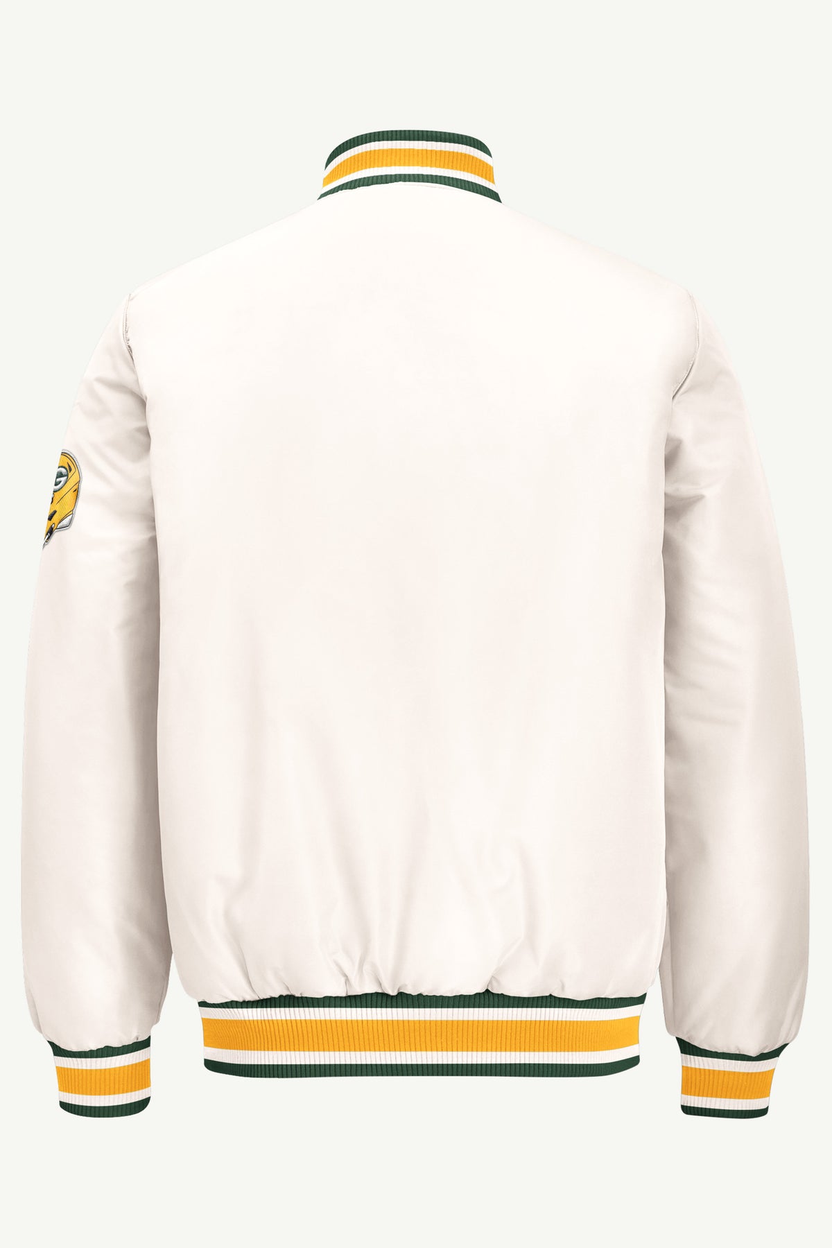 MENS GREEN BAY PACKERS GAME DAY SATIN VARSITY JACKET View 3 | STARTER JACKETS
