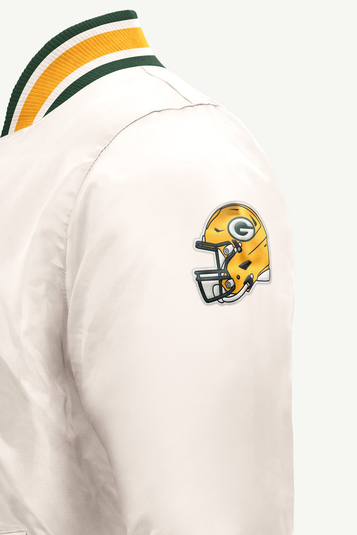 MENS GREEN BAY PACKERS GAME DAY SATIN VARSITY JACKET View 4 | STARTER JACKETS