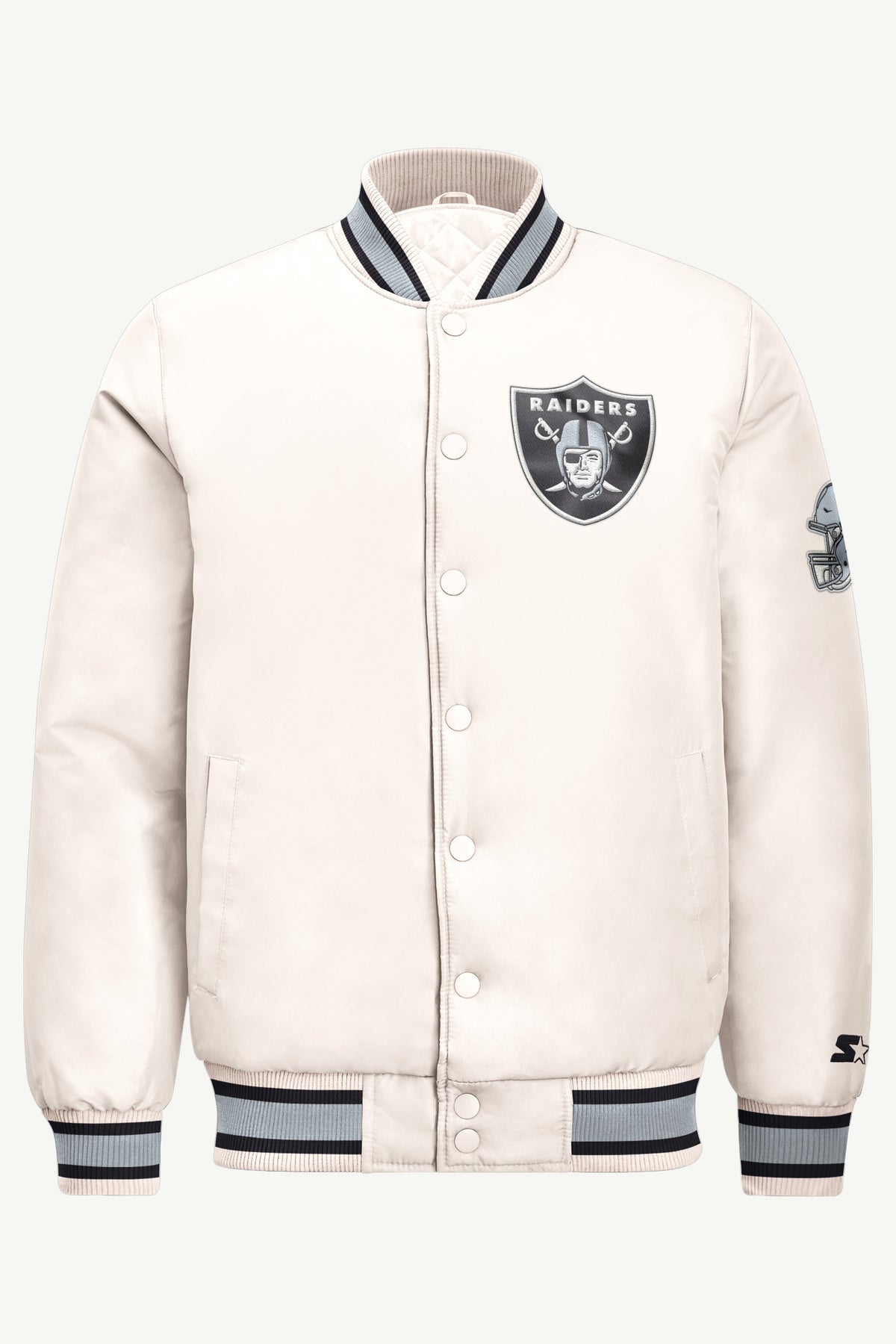MENS LAS VEGAS RAIDERS GAME DAY SATIN VARSITY JACKET View 2 | Men's Sweatshirts