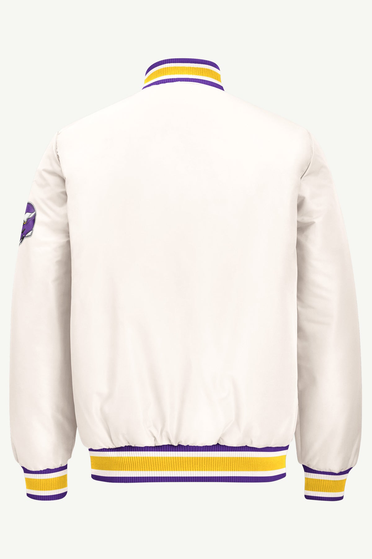 MENS MINNESOTA VIKINGS GAME DAY SATIN VARSITY JACKET View 3 | STARTER JACKETS