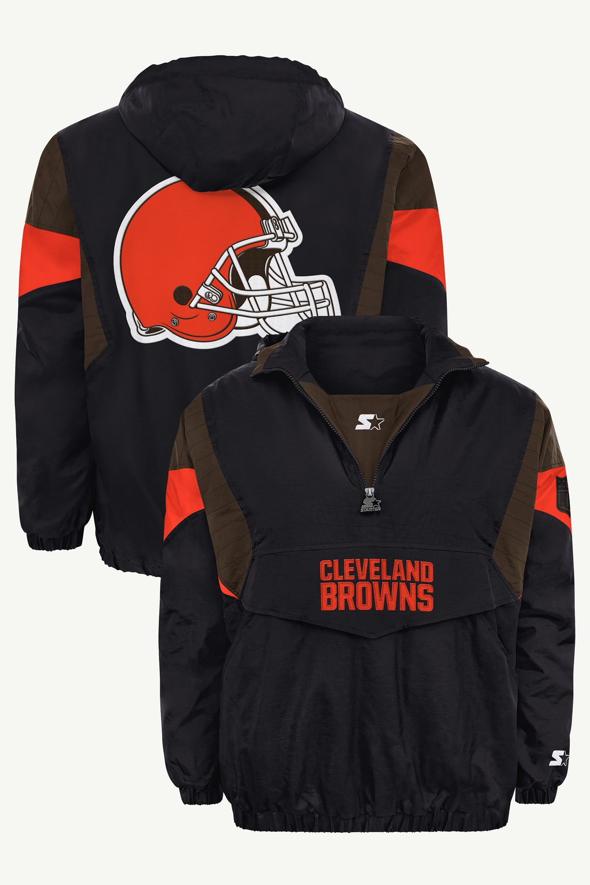MENS CLEVELAND BROWNS  BLACK BREAKAWAY JACKET View 1