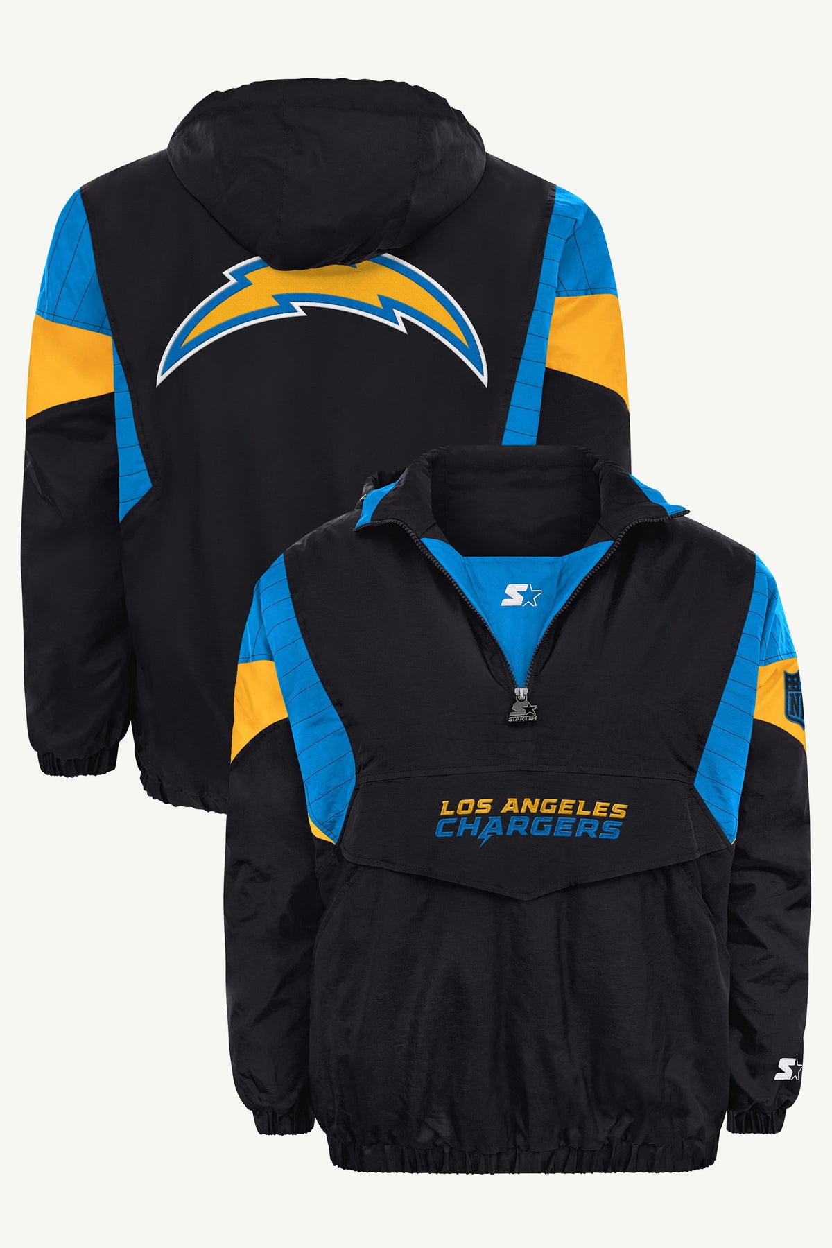 MENS LOS ANGELES CHARGERS BLACK BREAKAWAY JACKET View 1