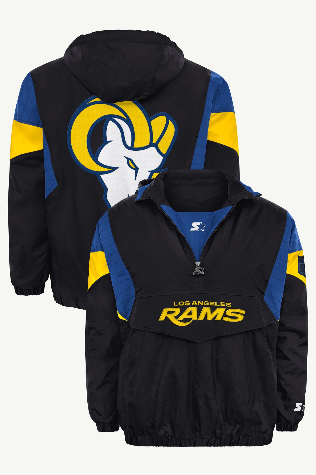 MENS LOS ANGELES RAMS BLACK BREAKAWAY JACKET View 1
