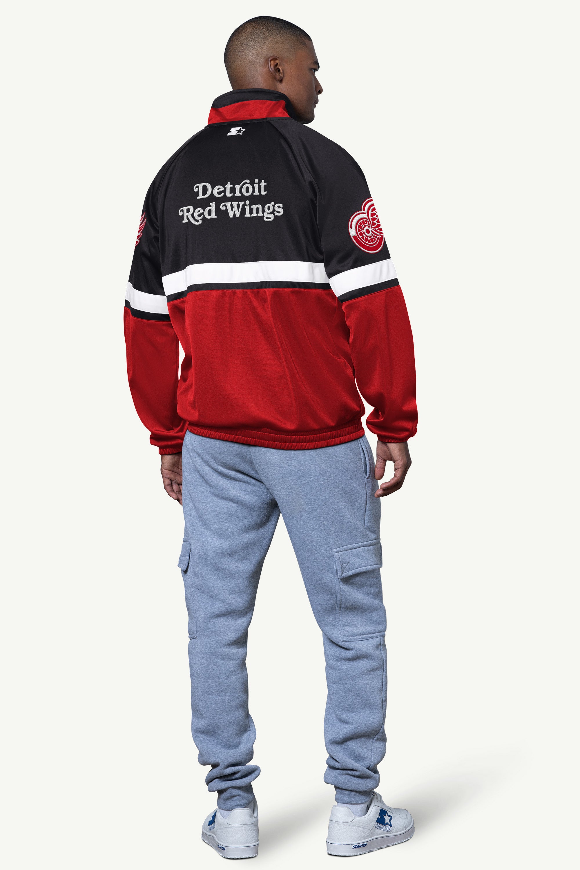 MENS DETROIT RED WINGS VETERAN TRACK JACKET View 2 | Detroit Red Wings