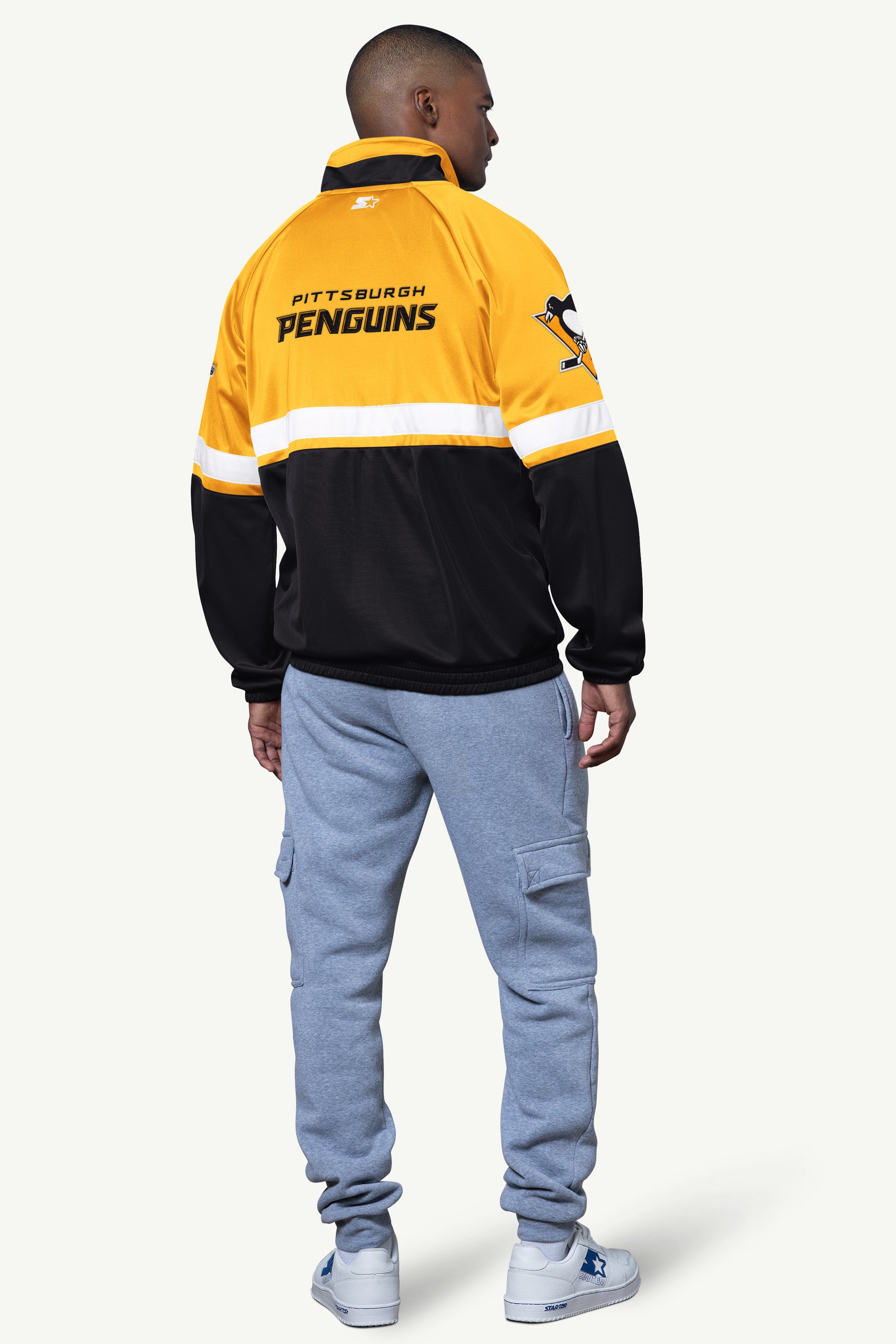 MENS PITTSBURGH PENGUINS VETERAN TRACK JACKET View 2 | Men's Jackets