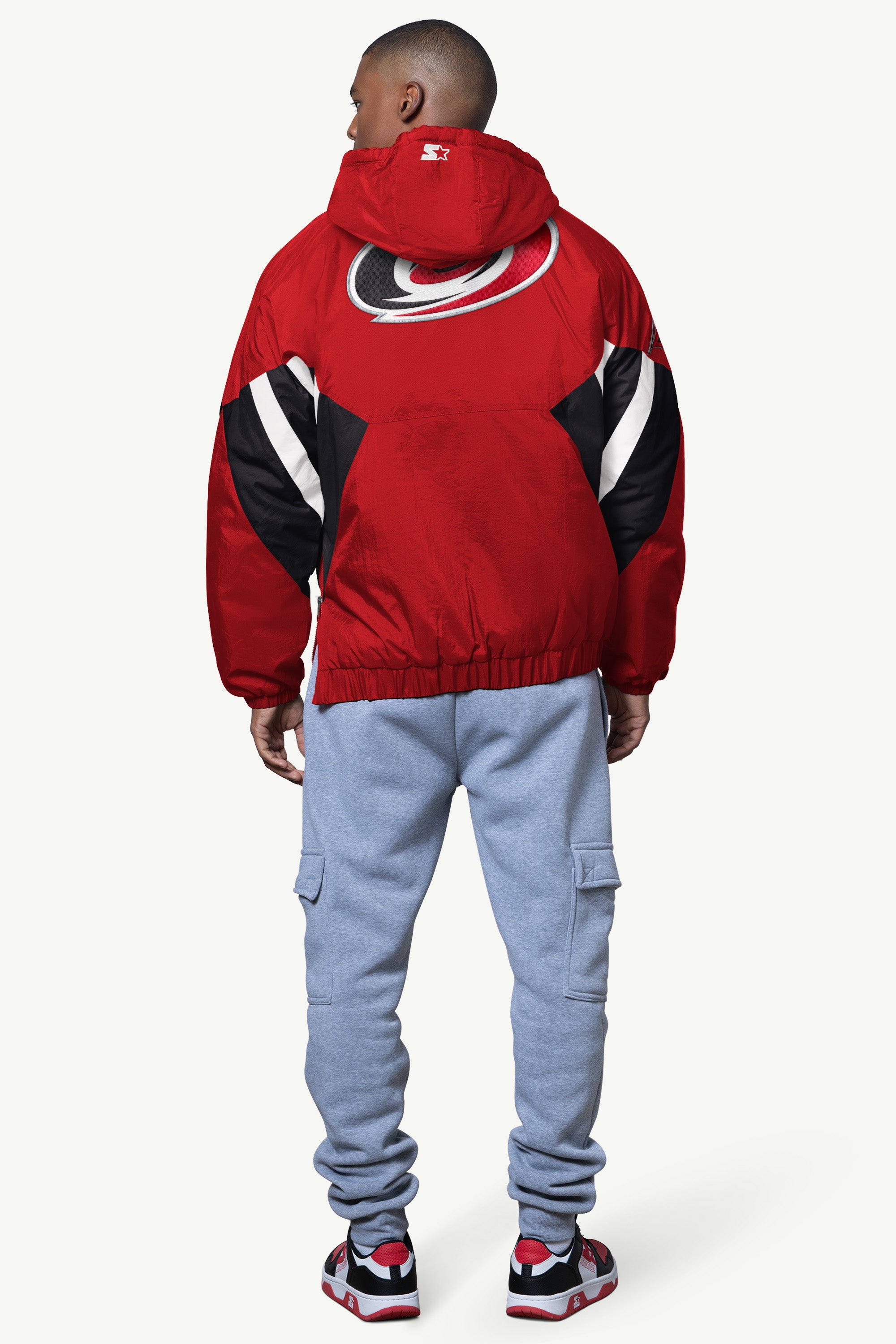 MENS CAROLINA HURRICANES LINE UP BREAKAWAY CRINKLE POPOVER View 2 | Mens Pullovers