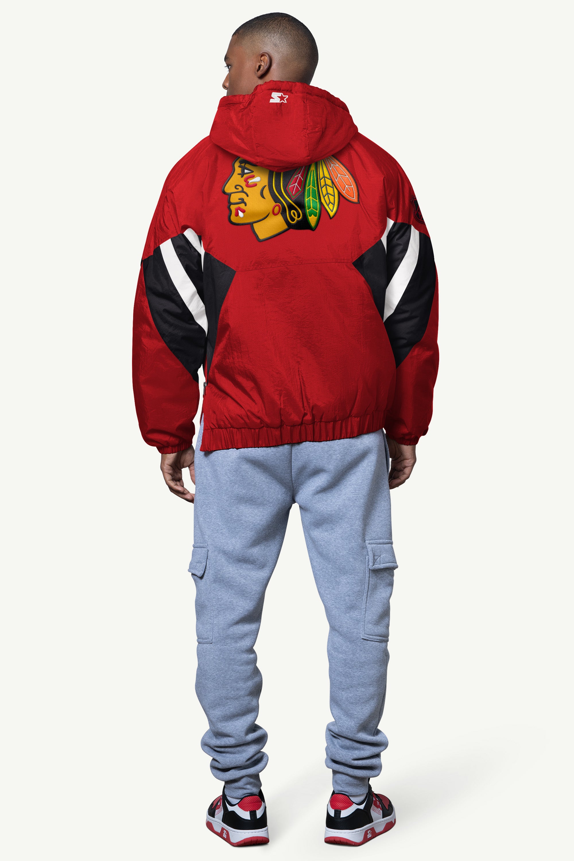 MENS CHICAGO BLACKHAWKS LINE UP BREAKAWAY CRINKLE POPOVER View 2 | Chicago Blackhawks