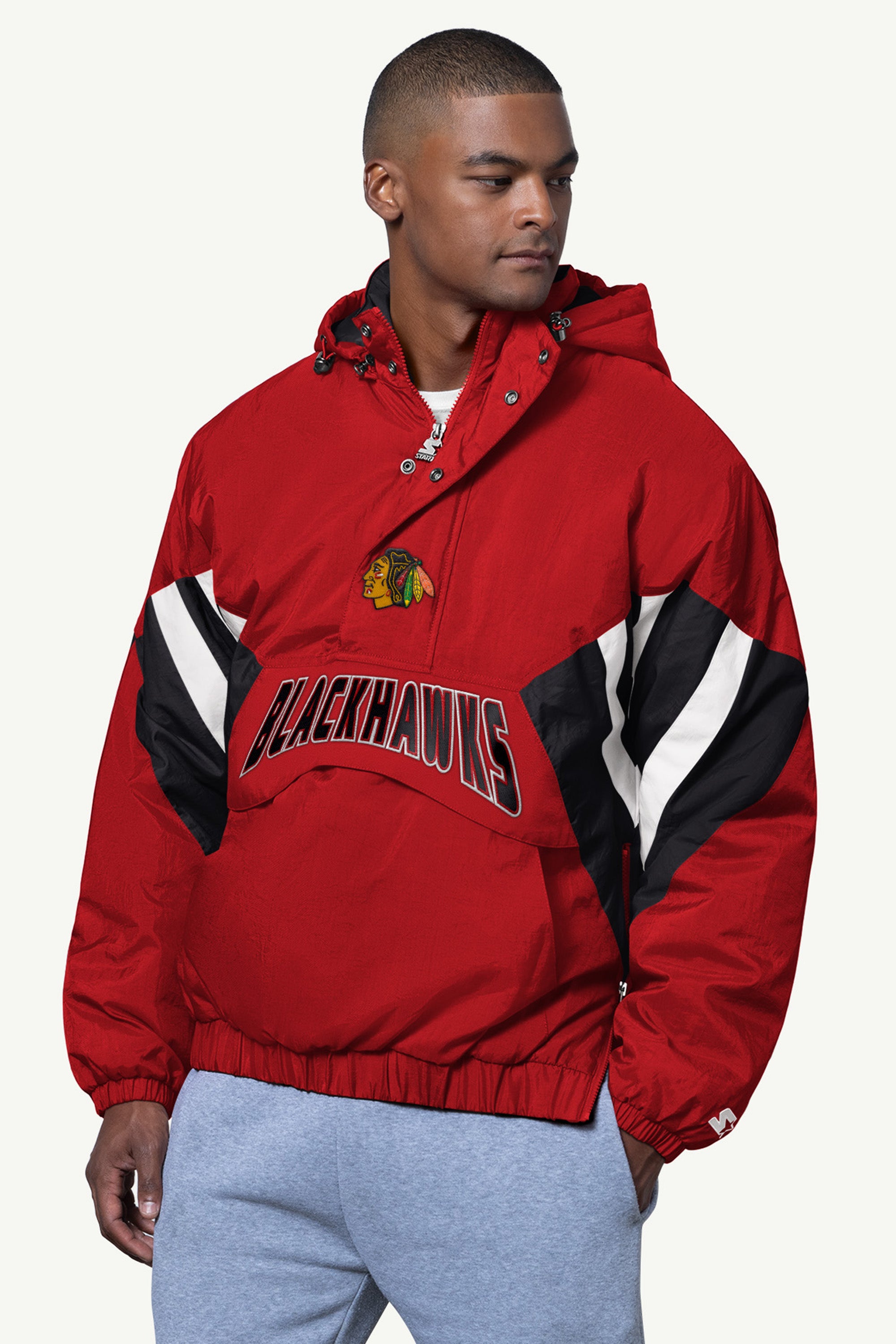 MENS CHICAGO BLACKHAWKS LINE UP BREAKAWAY CRINKLE POPOVER View 1 | Chicago Blackhawks