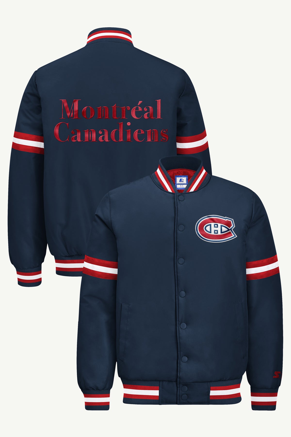 MENS MONTREAL CANADIENS COURTSIDE VARSITY JACKET View 1