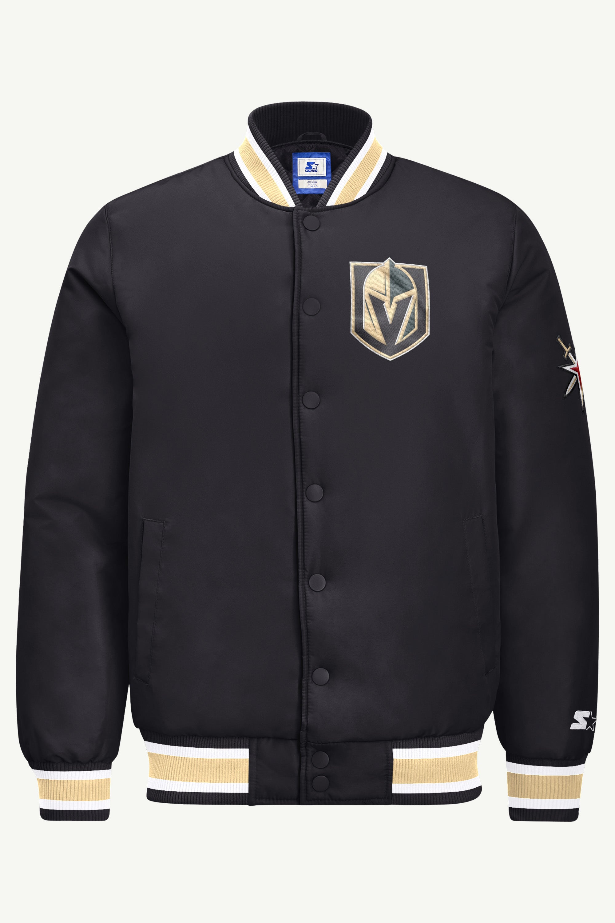 MENS VEGAS GOLDEN KNIGHTS GAME DAY SATIN VARSITY JACKET View 2