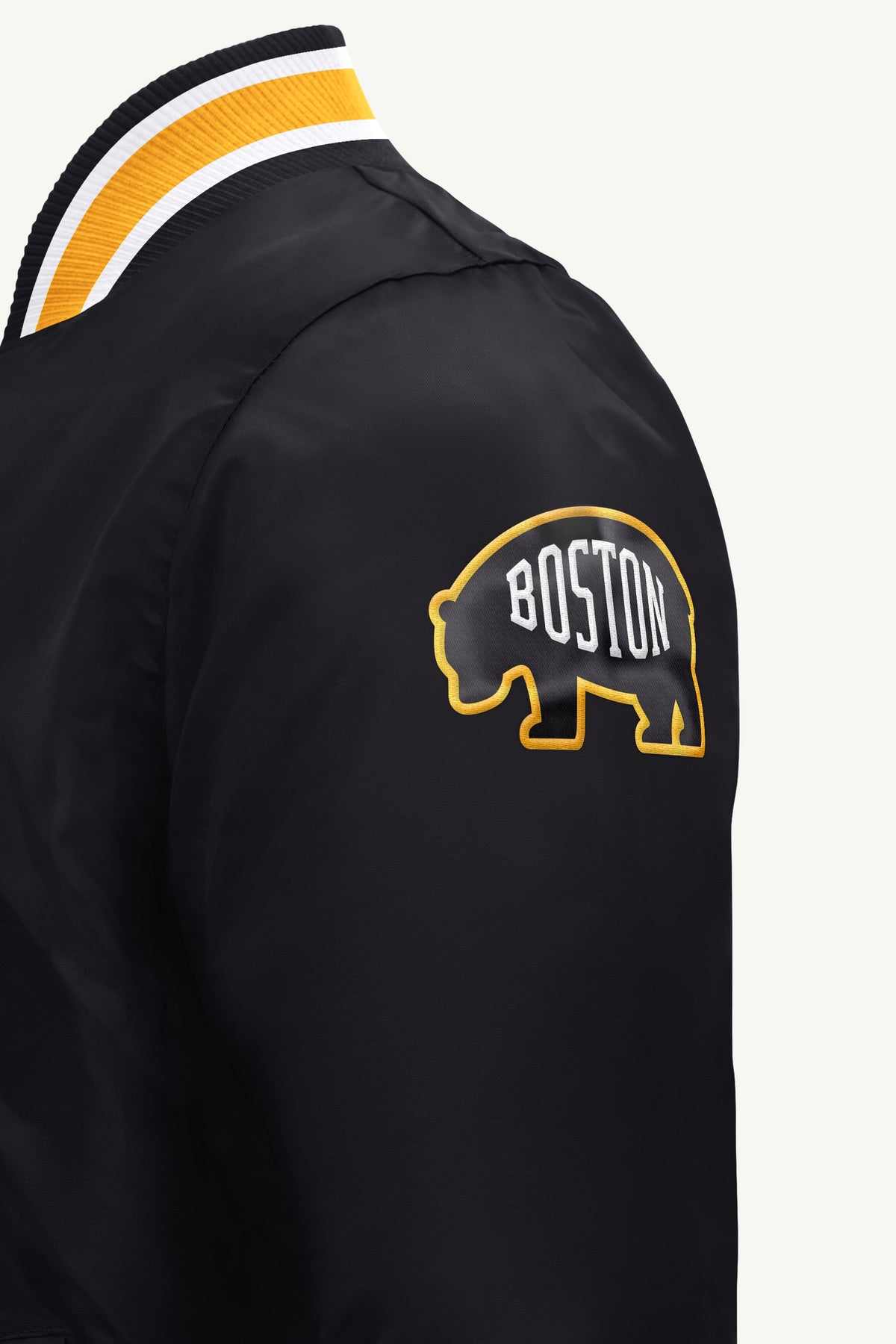 MENS BOSTON BRUINS GAME DAY SATIN VARSITY JACKET View 4