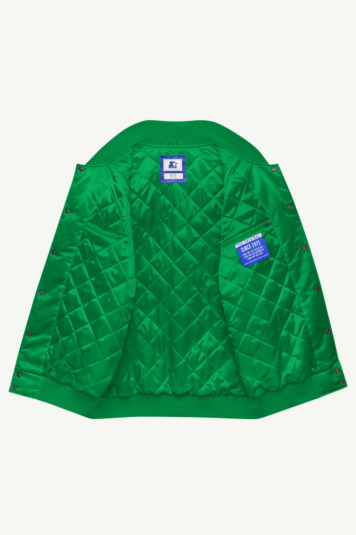 MENS DALLAS STARS GAME DAY SATIN VARSITY JACKET View 6