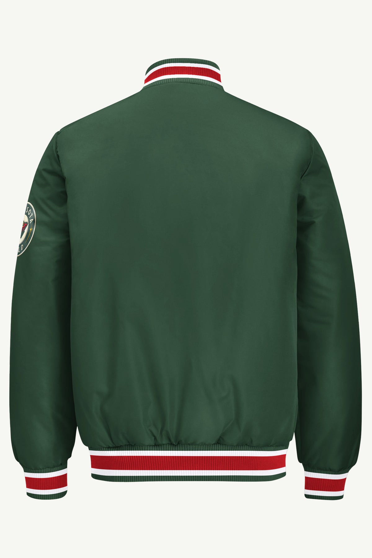 MENS MINNESOTA WILD GAME DAY SATIN VARSITY JACKET View 3