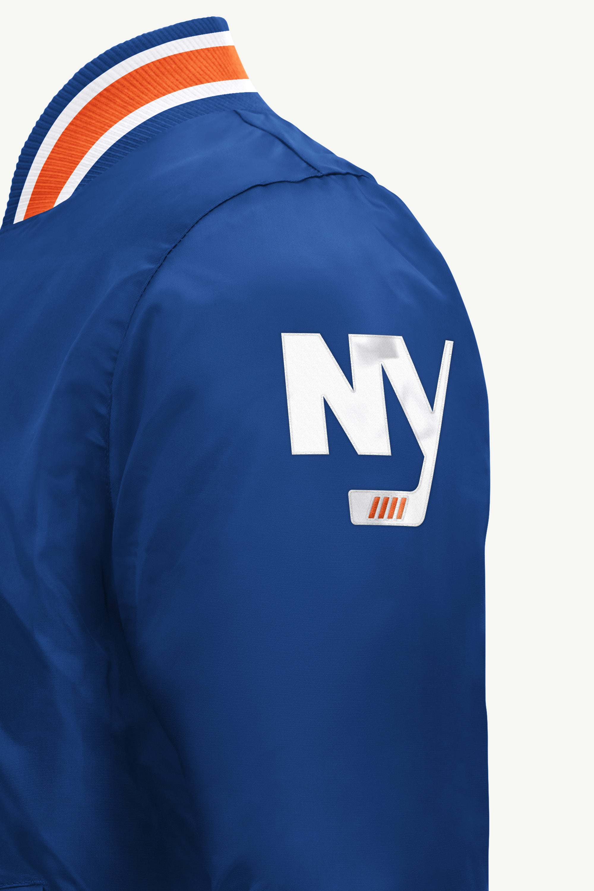 MENS NEW YORK ISLANDERS GAME DAY SATIN VARSITY JACKET View 4