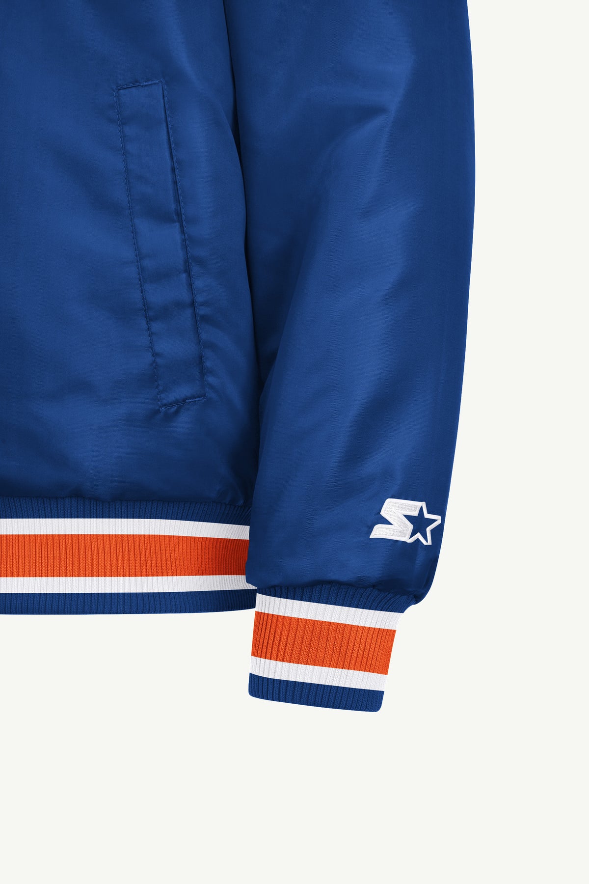 MENS NEW YORK ISLANDERS GAME DAY SATIN VARSITY JACKET View 5