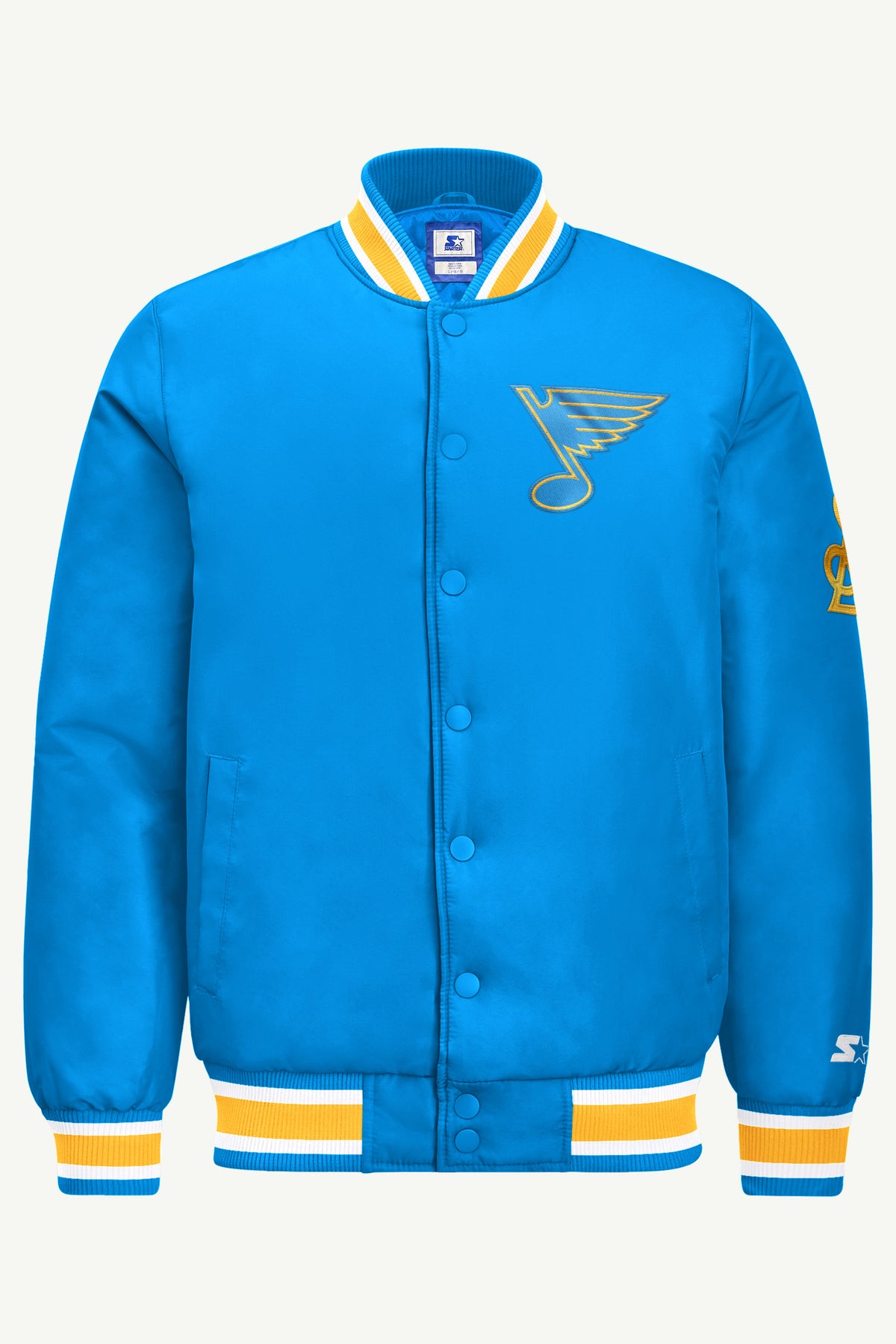 MENS ST. LOUIS BLUES GAME DAY SATIN VARSITY JACKET View 2