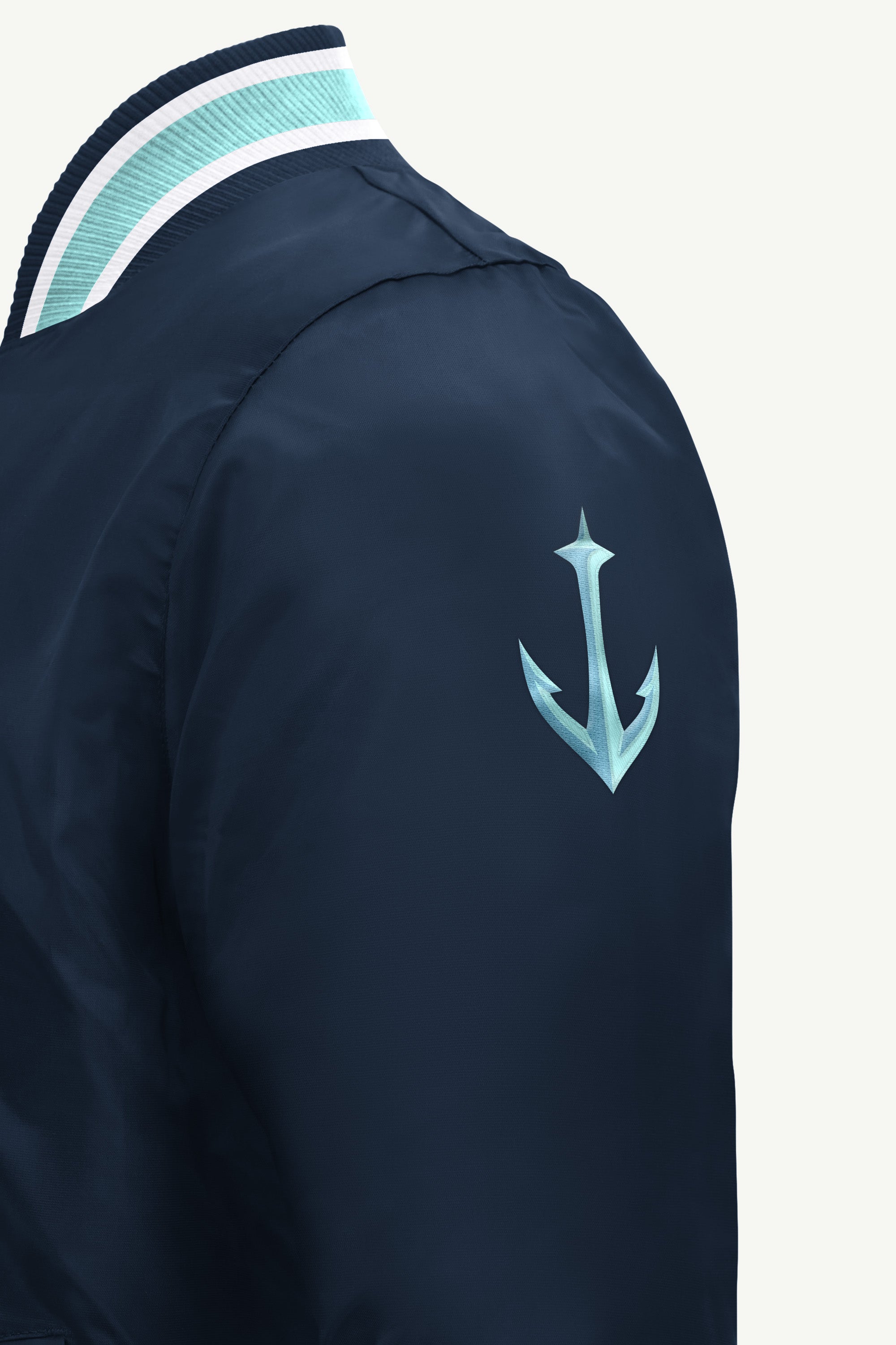 MENS SEATTLE KRAKEN GAME DAY SATIN VARSITY JACKET View 4