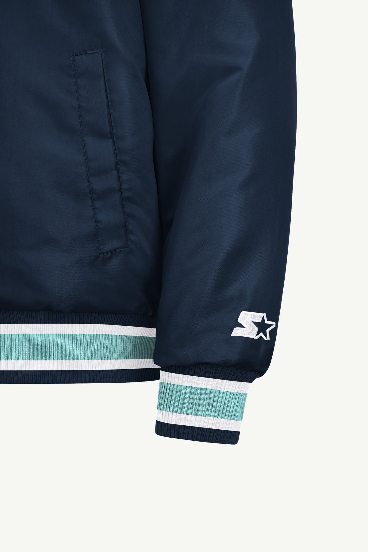 MENS SEATTLE KRAKEN GAME DAY SATIN VARSITY JACKET View 5