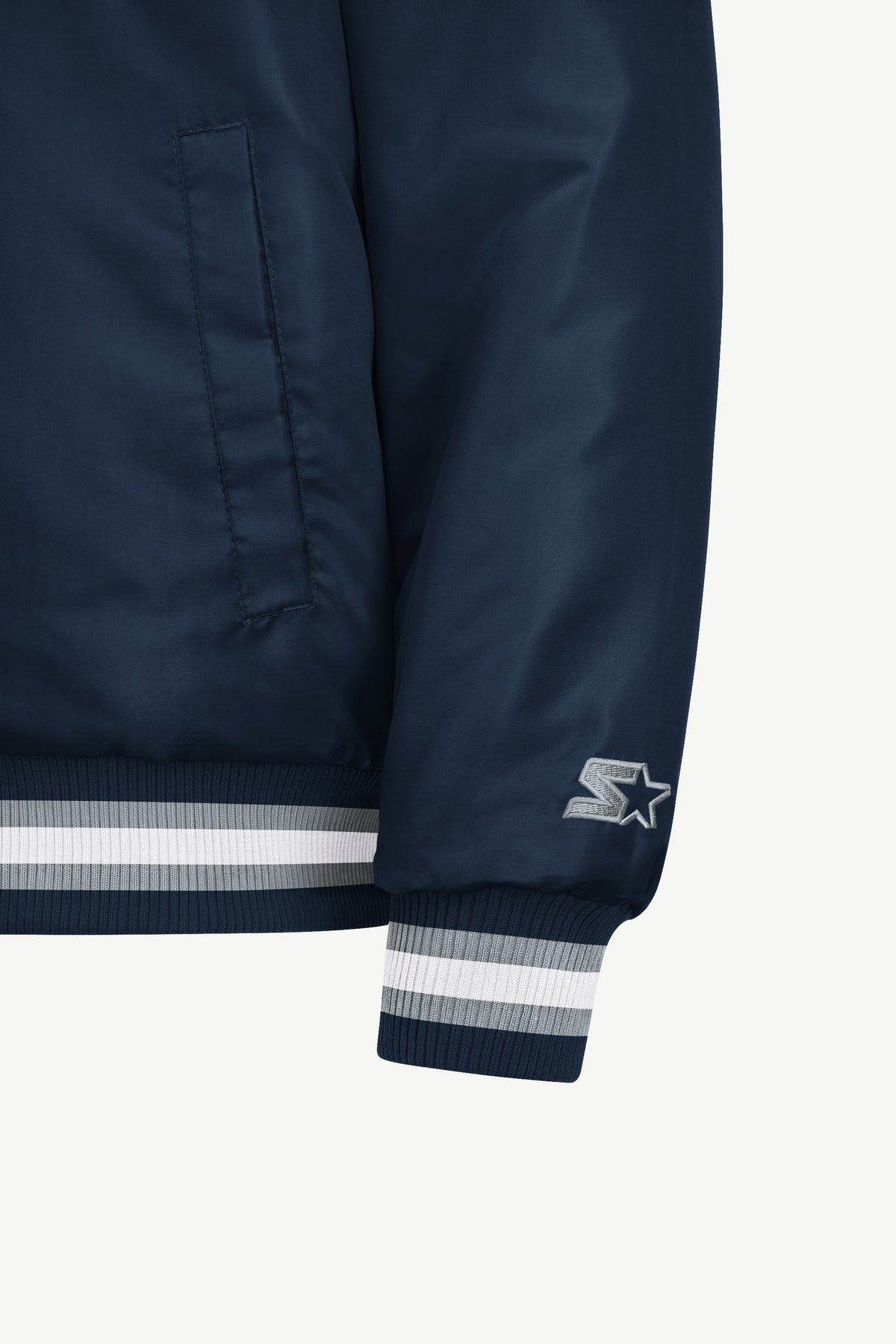 MENS TORONTO MAPLE LEAFS COURTSIDE SATIN VARSITY JACKET View 4