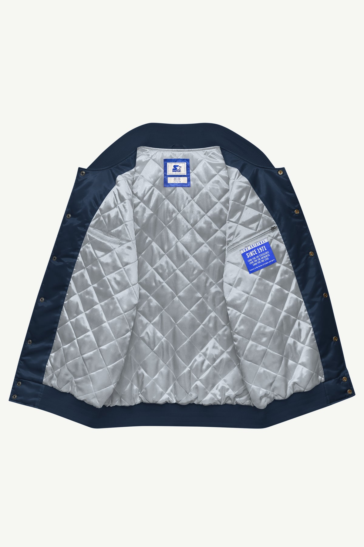 MENS TORONTO MAPLE LEAFS COURTSIDE SATIN VARSITY JACKET View 5