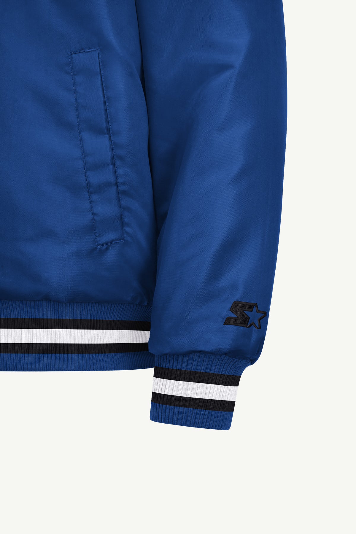 MENS TAMPA BAY LIGHTNING COURTSIDE SATIN VARSITY JACKET View 4