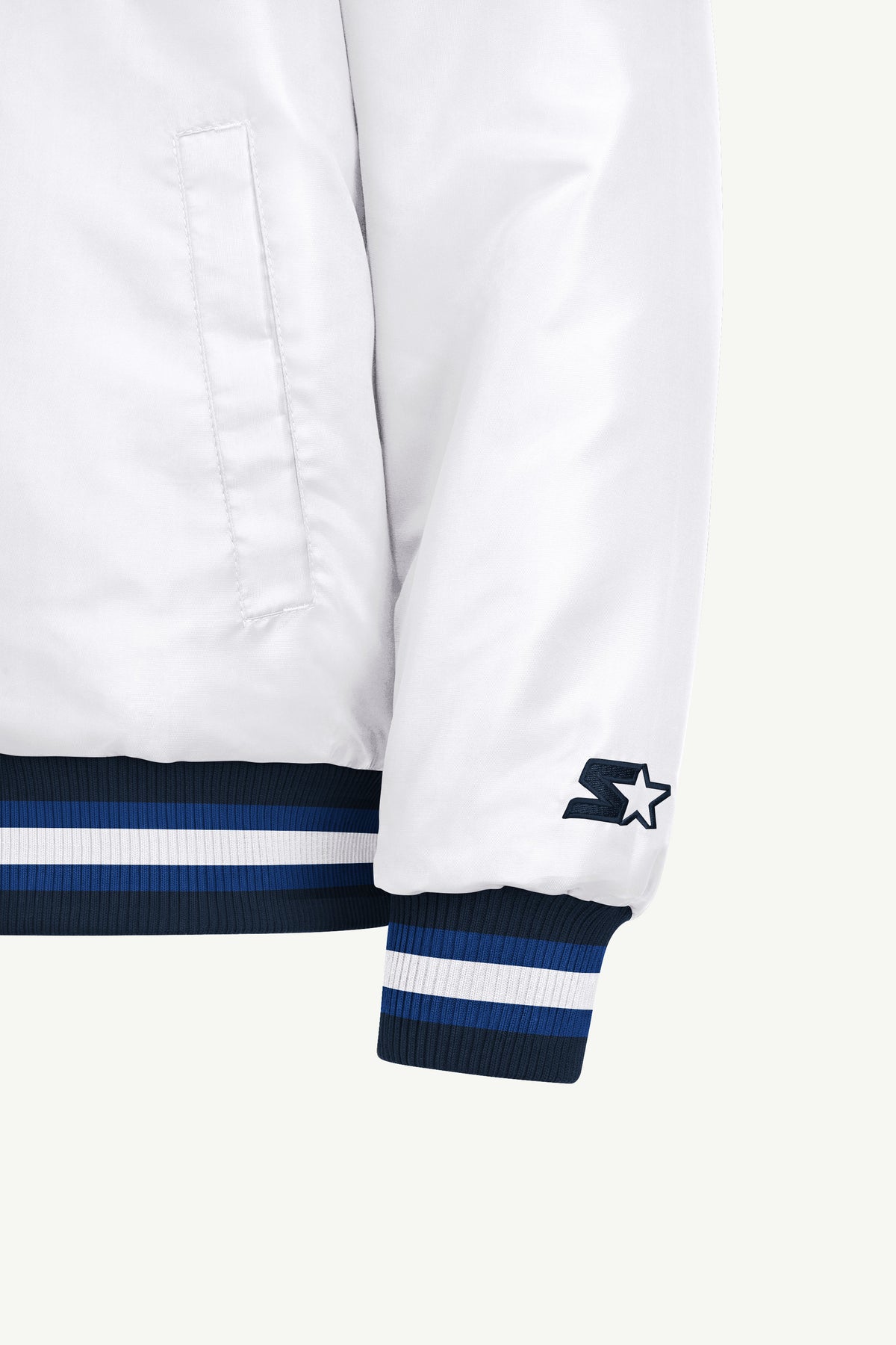 MENS WINNIPEG JETS COURTSIDE SATIN VARSITY JACKET View 4