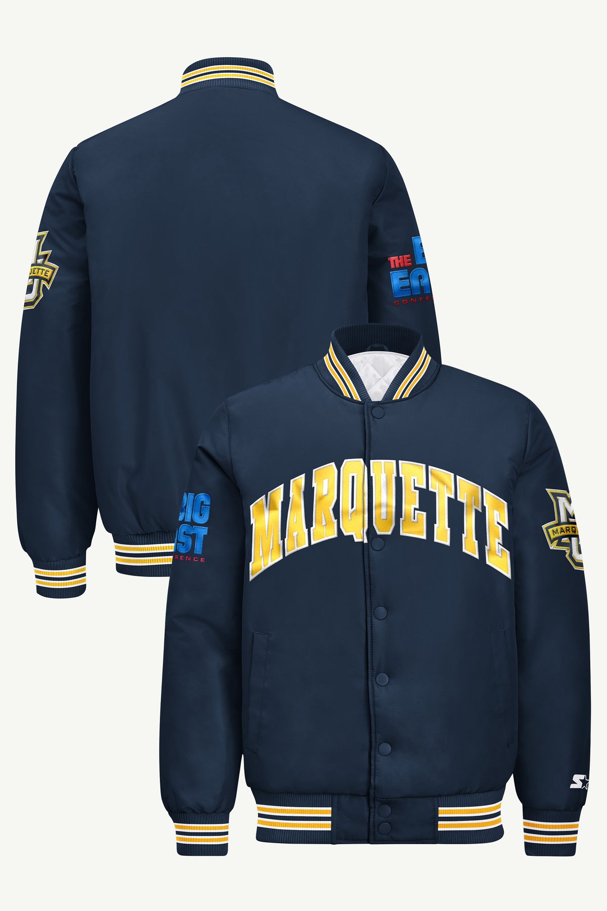 MENS MARQUETTE GOLDEN EAGLES SATIN VARSITY JACKET View 1 | New Arrivals