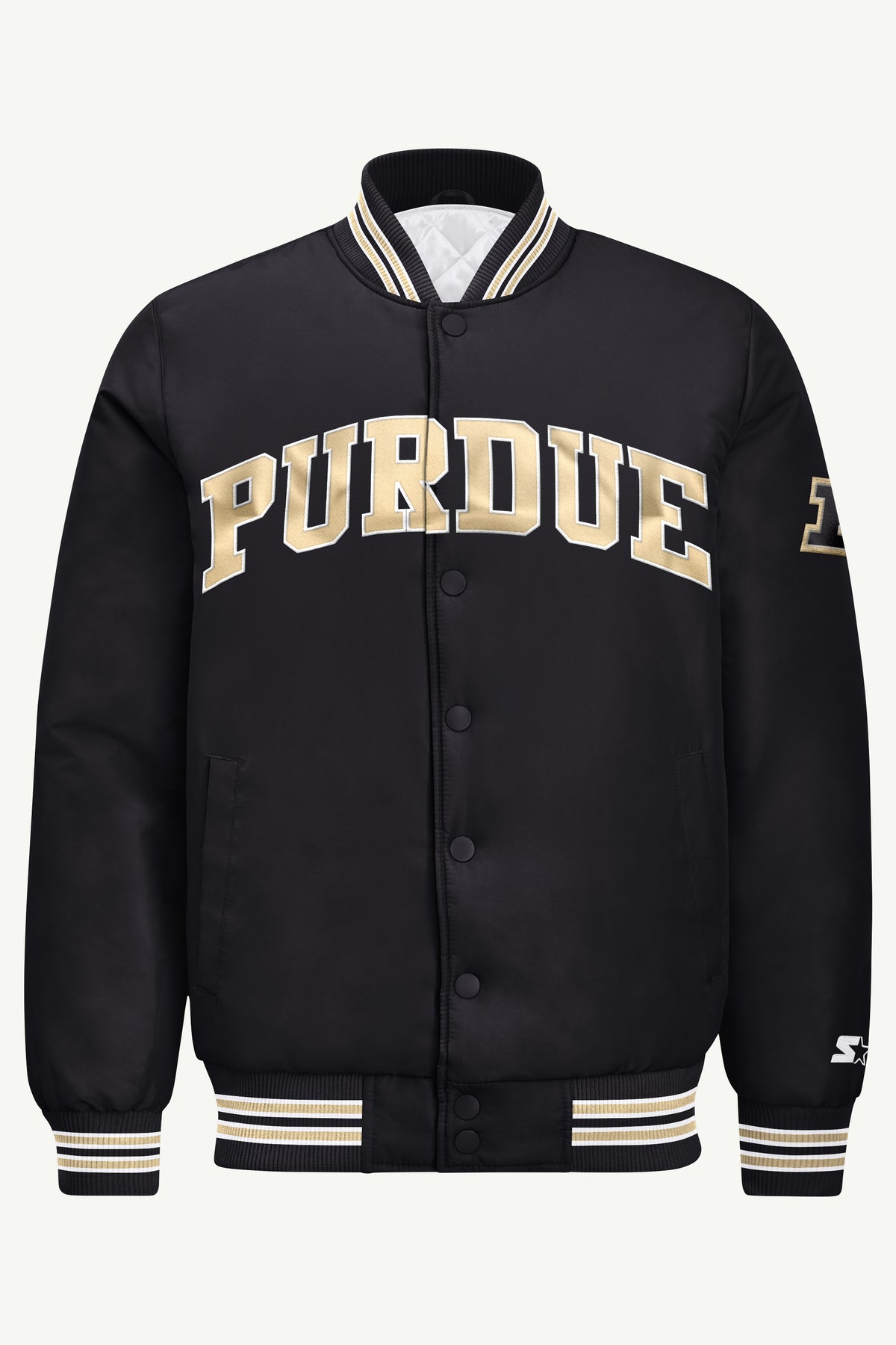 MENS PURDUE BOILERMAKERS SATIN VARSITY JACKET View 2 | New Arrivals