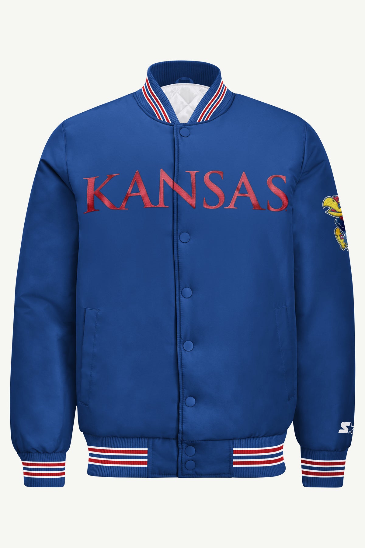 MENS KANSAS JAYHAWKS SATIN VARSITY JACKET View 2 | New Arrivals