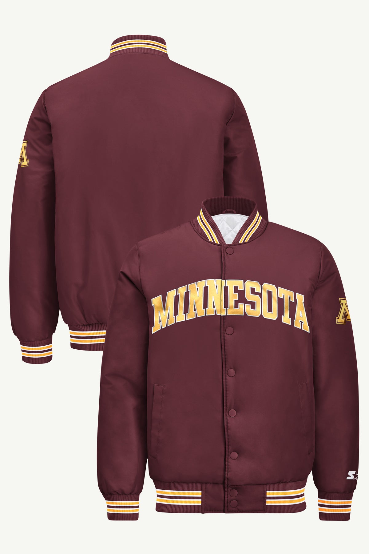 MENS MINNESOTA GOPHERS SATIN VARSITY JACKET View 1 | New Arrivals