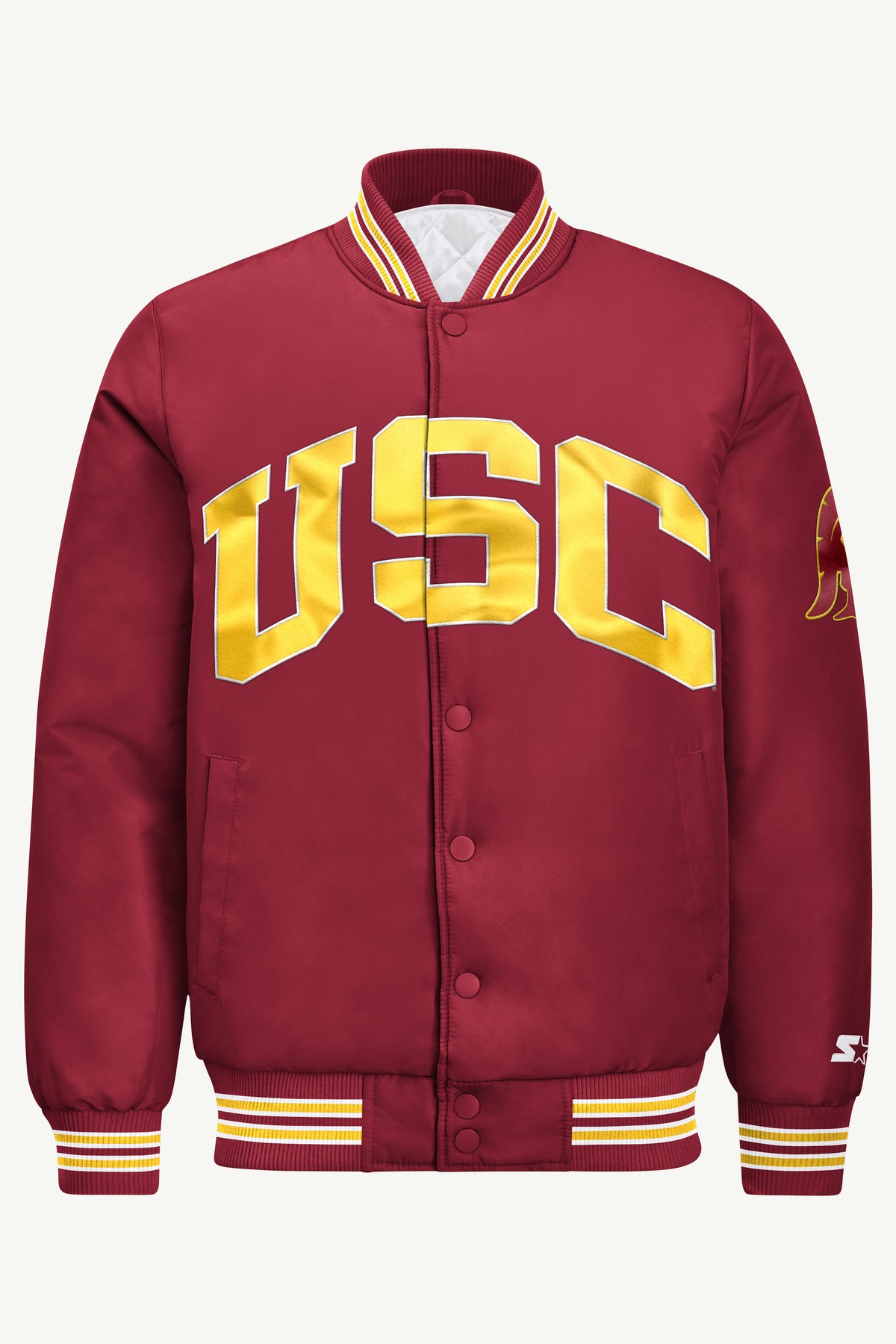 MENS SOUTHERN CALIFORNIA TROJANS SATIN VARSITY JACKET View 2 | New Arrivals