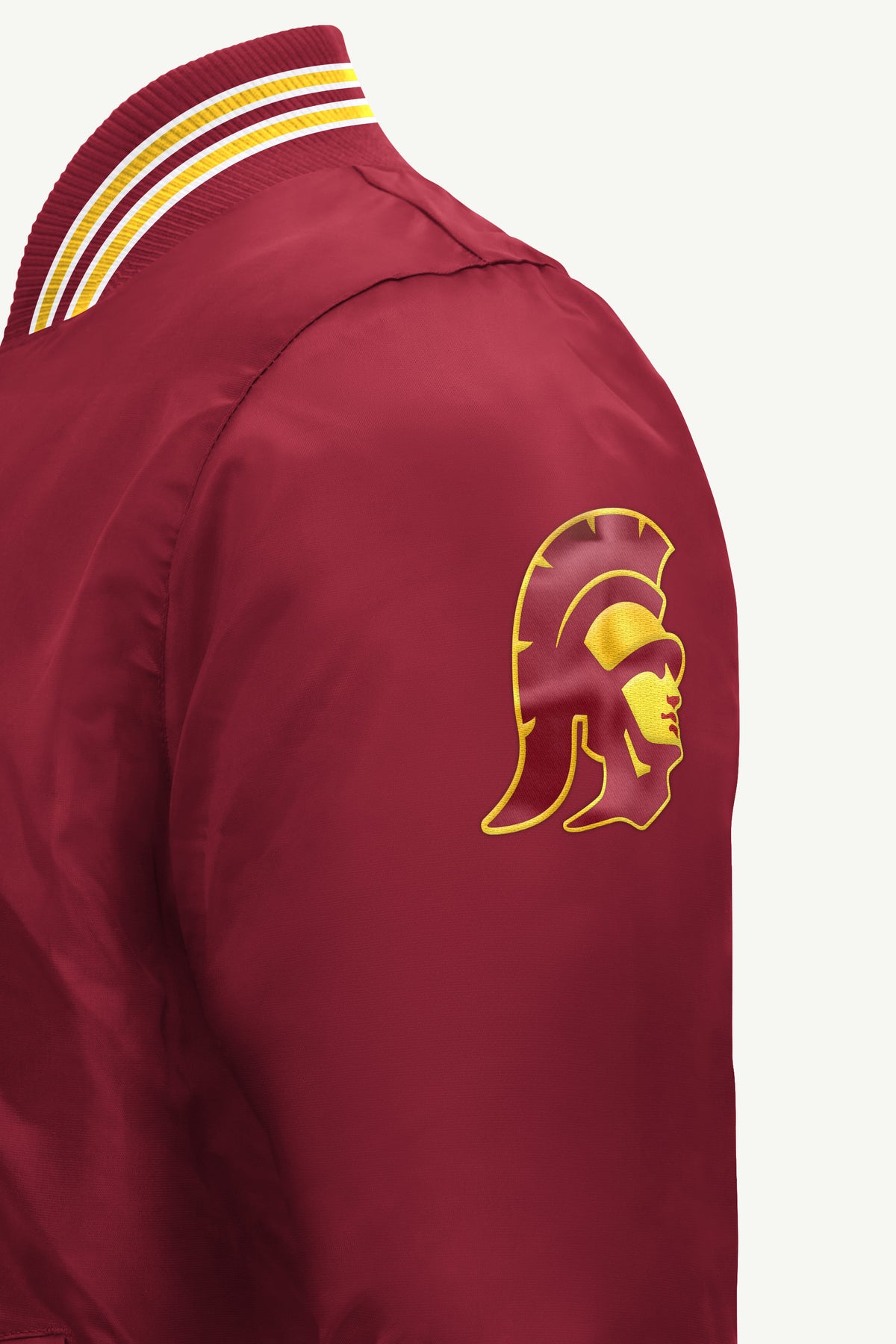 MENS SOUTHERN CALIFORNIA TROJANS SATIN VARSITY JACKET View 4