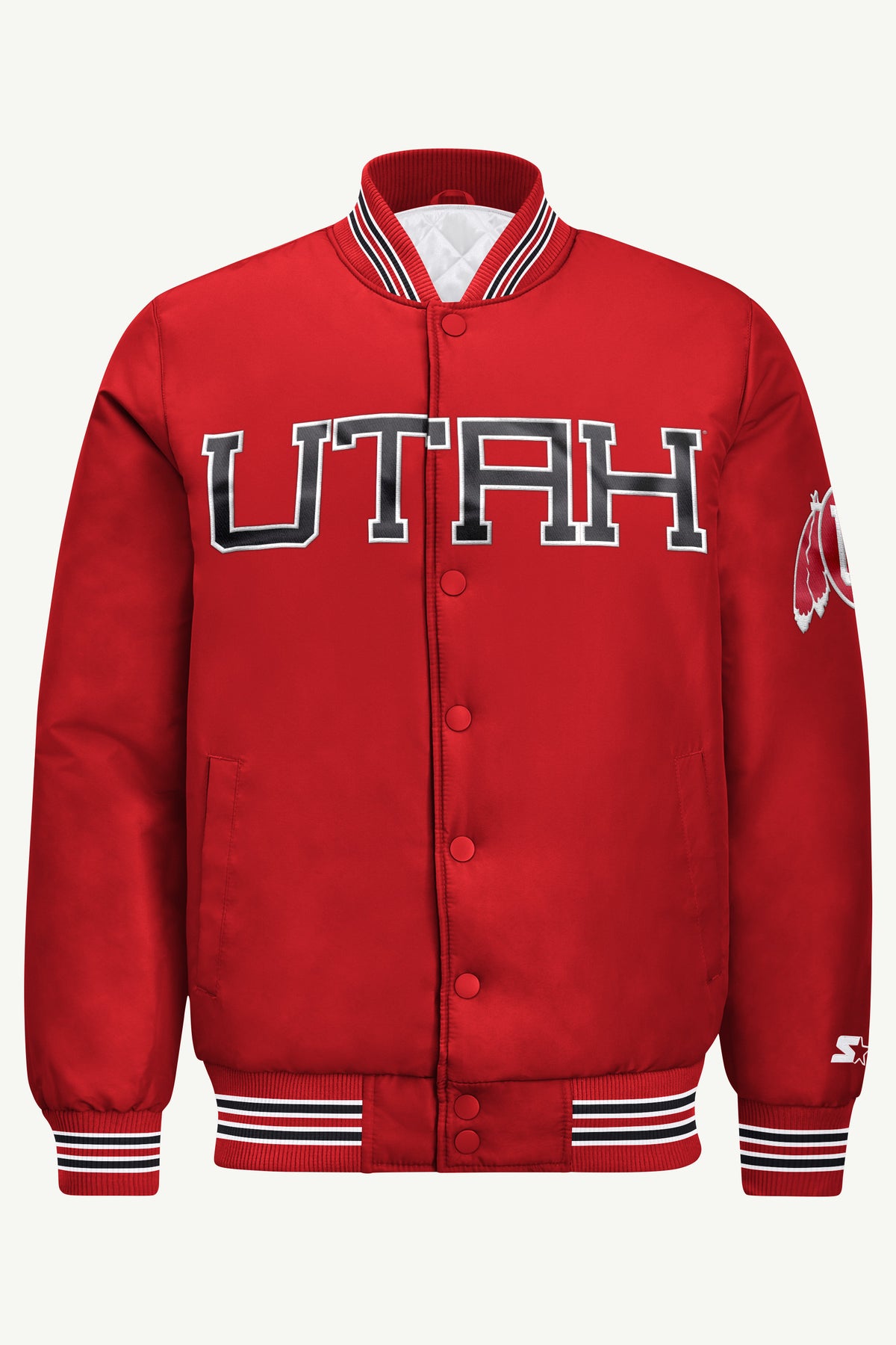 MENS UTAH UTES SATIN VARSITY JACKET View 2 | New Arrivals