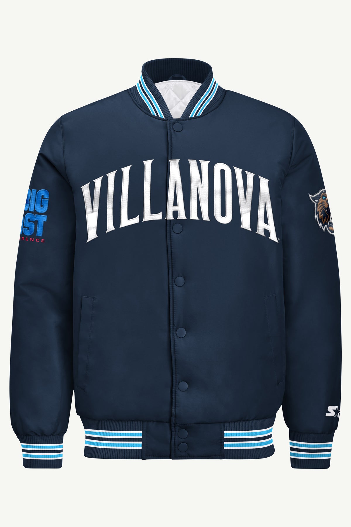 MENS VILLANOVA WILDCATS SATIN VARSITY JACKET View 2 | New Arrivals