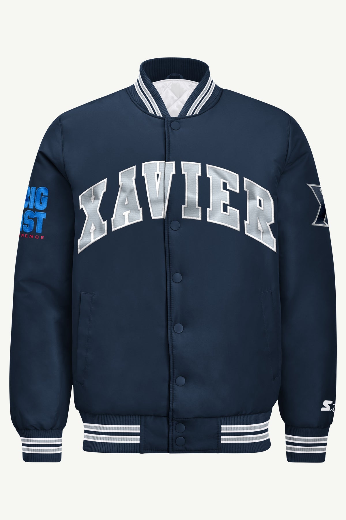 MENS XAVIER MUSKETEERS SATIN VARSITY JACKET View 2 | New Arrivals