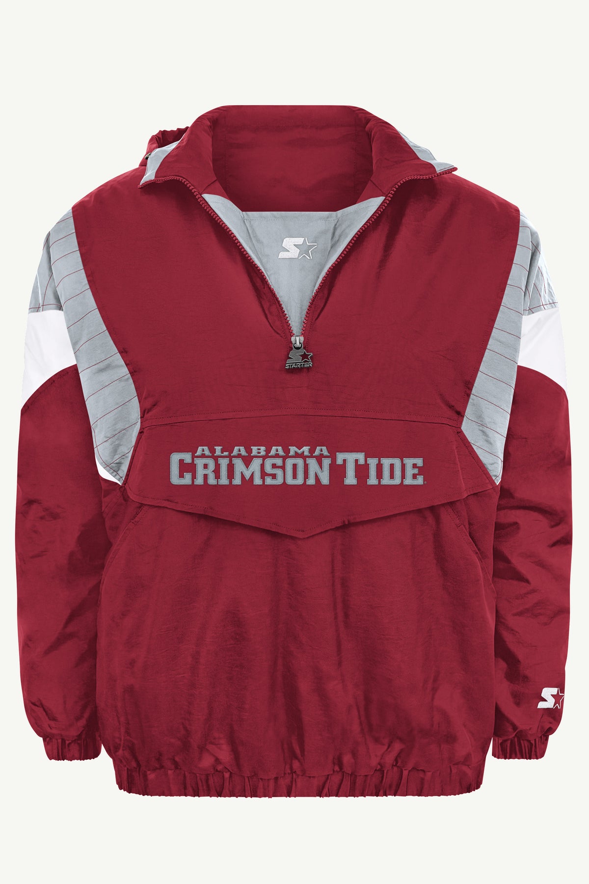 MENS ALABAMA CRIMSON TIDE THROWBACK HALF ZIP HOODED JACKET View 2