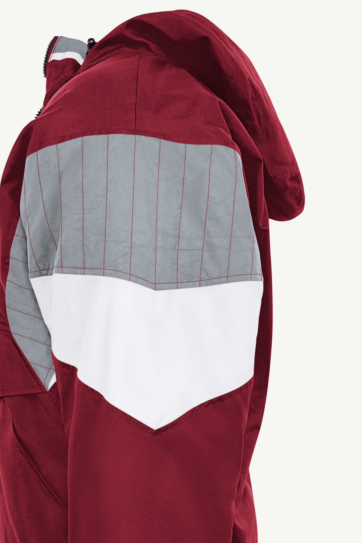 MENS ALABAMA CRIMSON TIDE THROWBACK HALF ZIP HOODED JACKET View 5