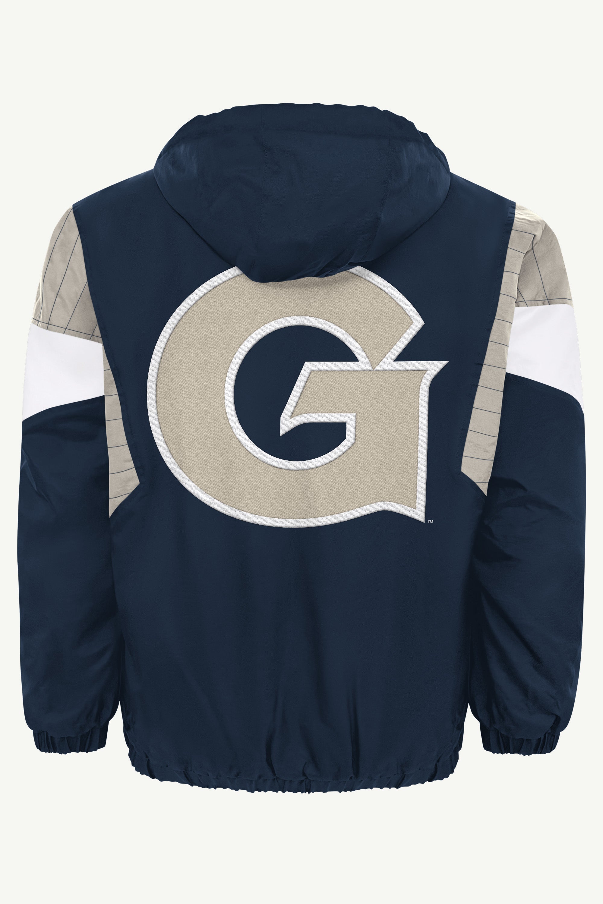 MENS GEORGETOWN HOYAS THROWBACK HALF ZIP HOODED JACKET View 3