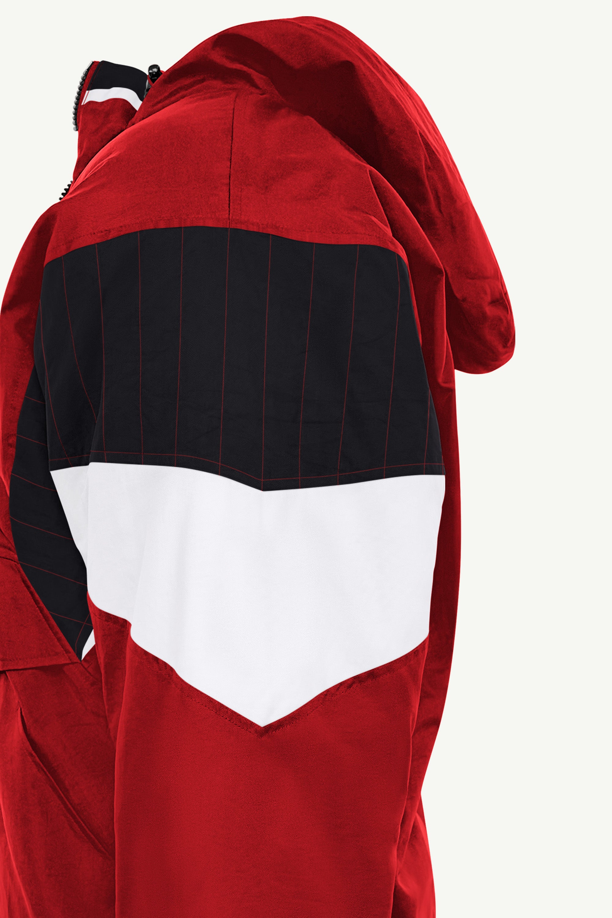 MENS WISCONSINS BADGERS THROWBACK HALF ZIP HOODED JACKET View 5