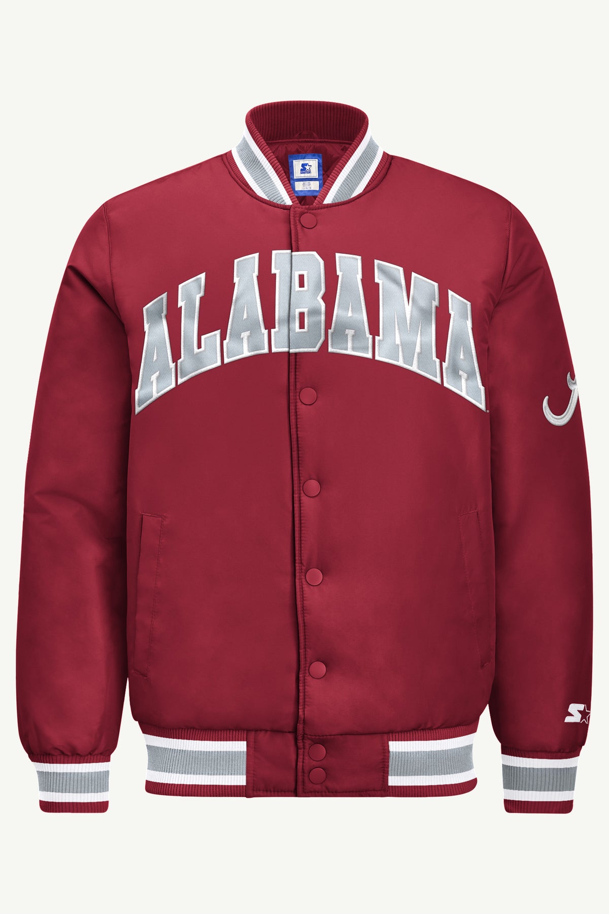MENS ALABAMA CRIMSON TIDE ACROSS SATIN VARSITY JACKET View 2