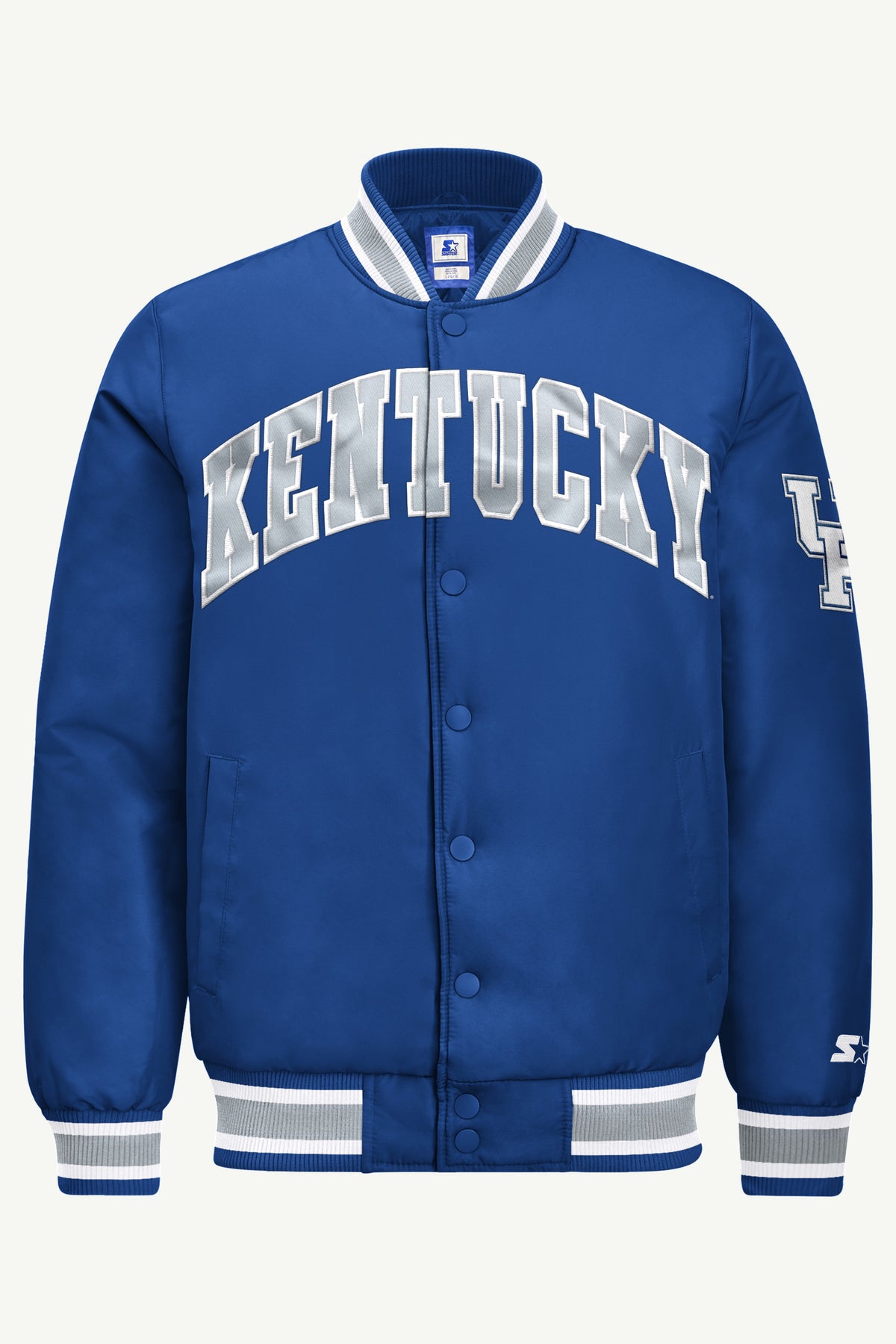 MENS KENTUCKY WILDCATS ACROSS SATIN VARSITY JACKET View 2