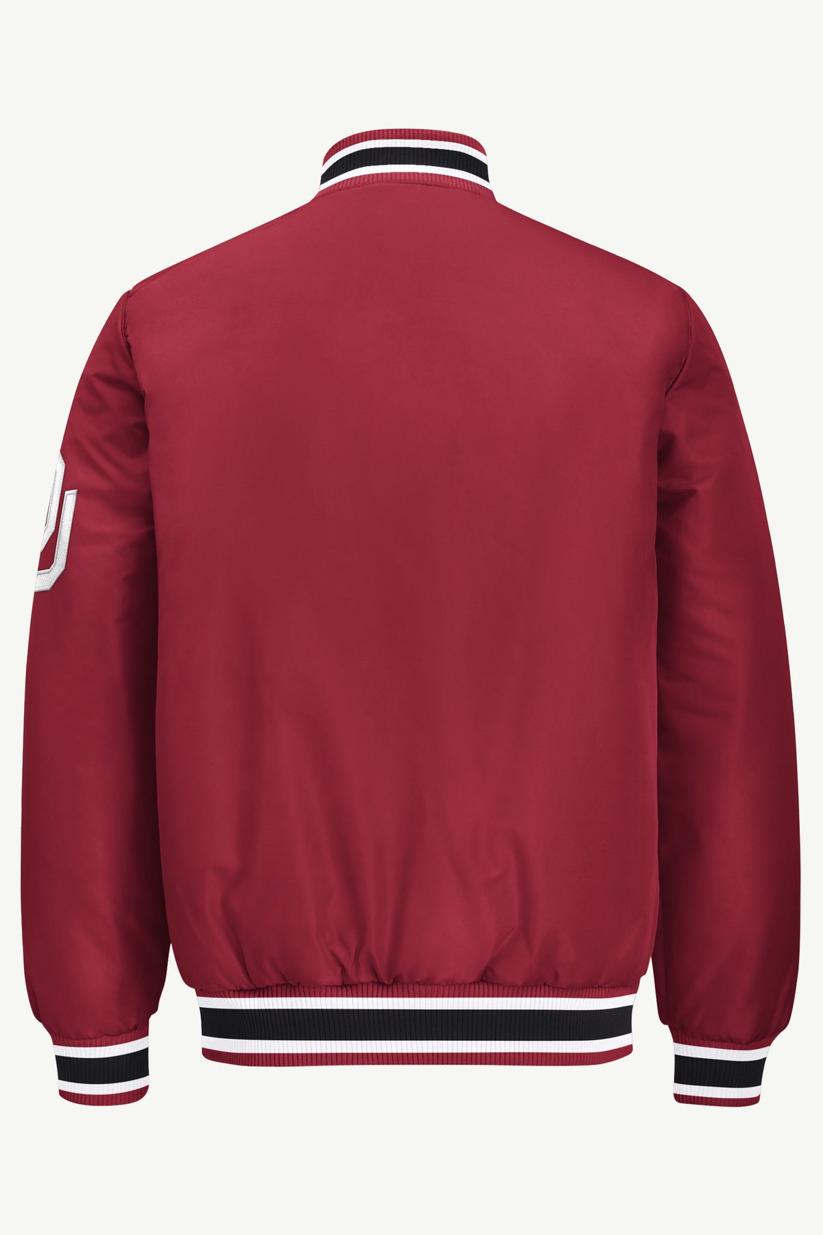 MENS OKLAHOMA SOONERS ACROSS SATIN VARSITY JACKET View 3