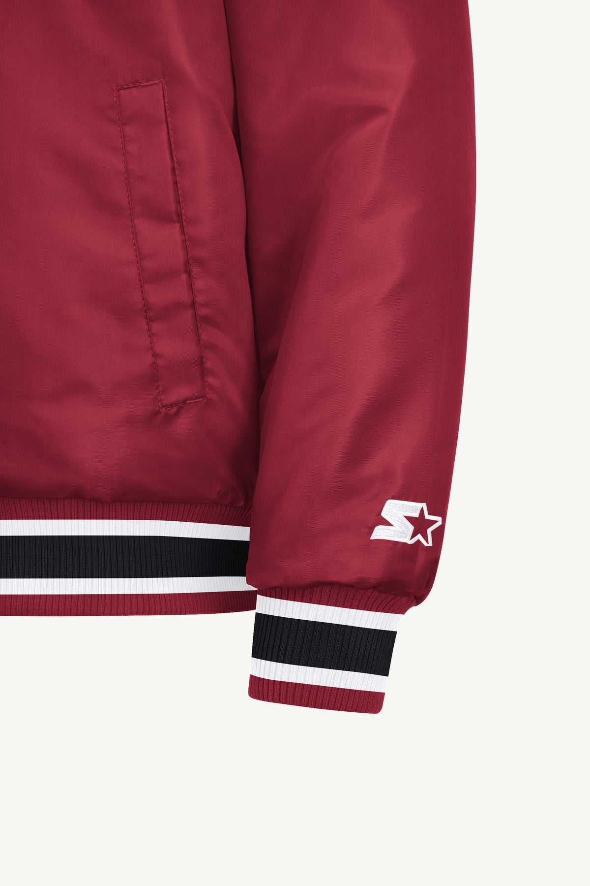 MENS OKLAHOMA SOONERS ACROSS SATIN VARSITY JACKET View 5