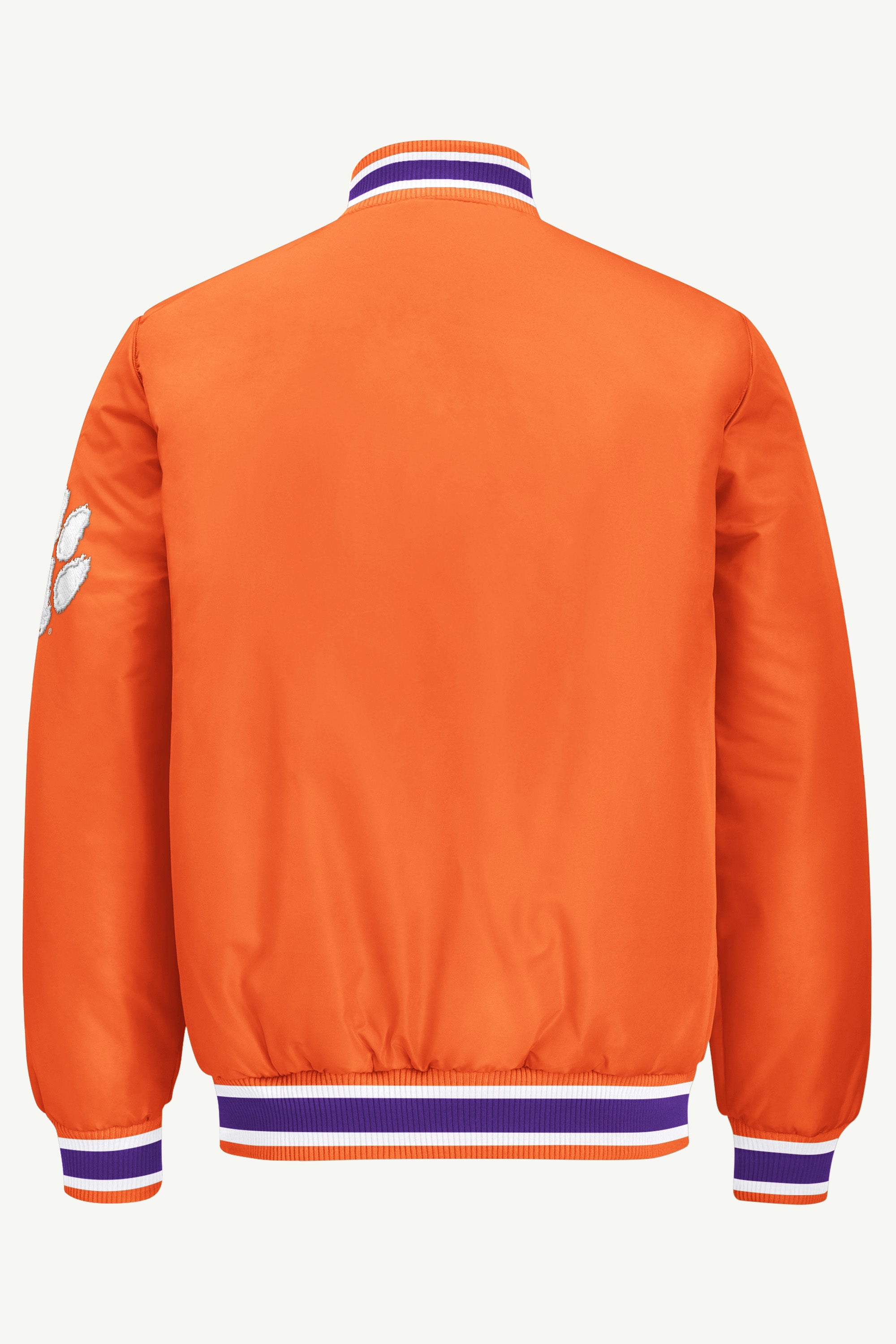 MENS CLEMSON TIGERS ACROSS SATIN VARSITY JACKET View 3