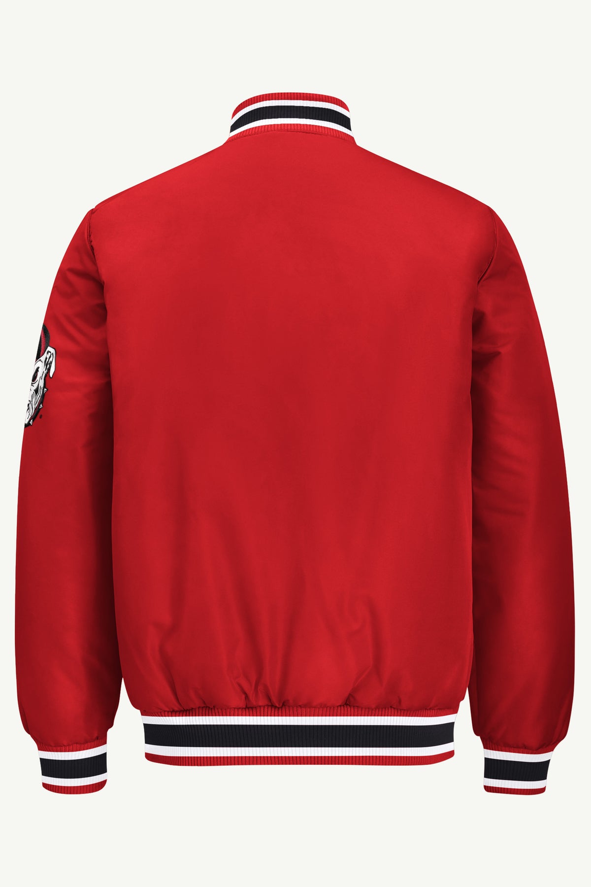 MENS GEORGIA BULLDOGS ACROSS SATIN VARSITY JACKET View 3