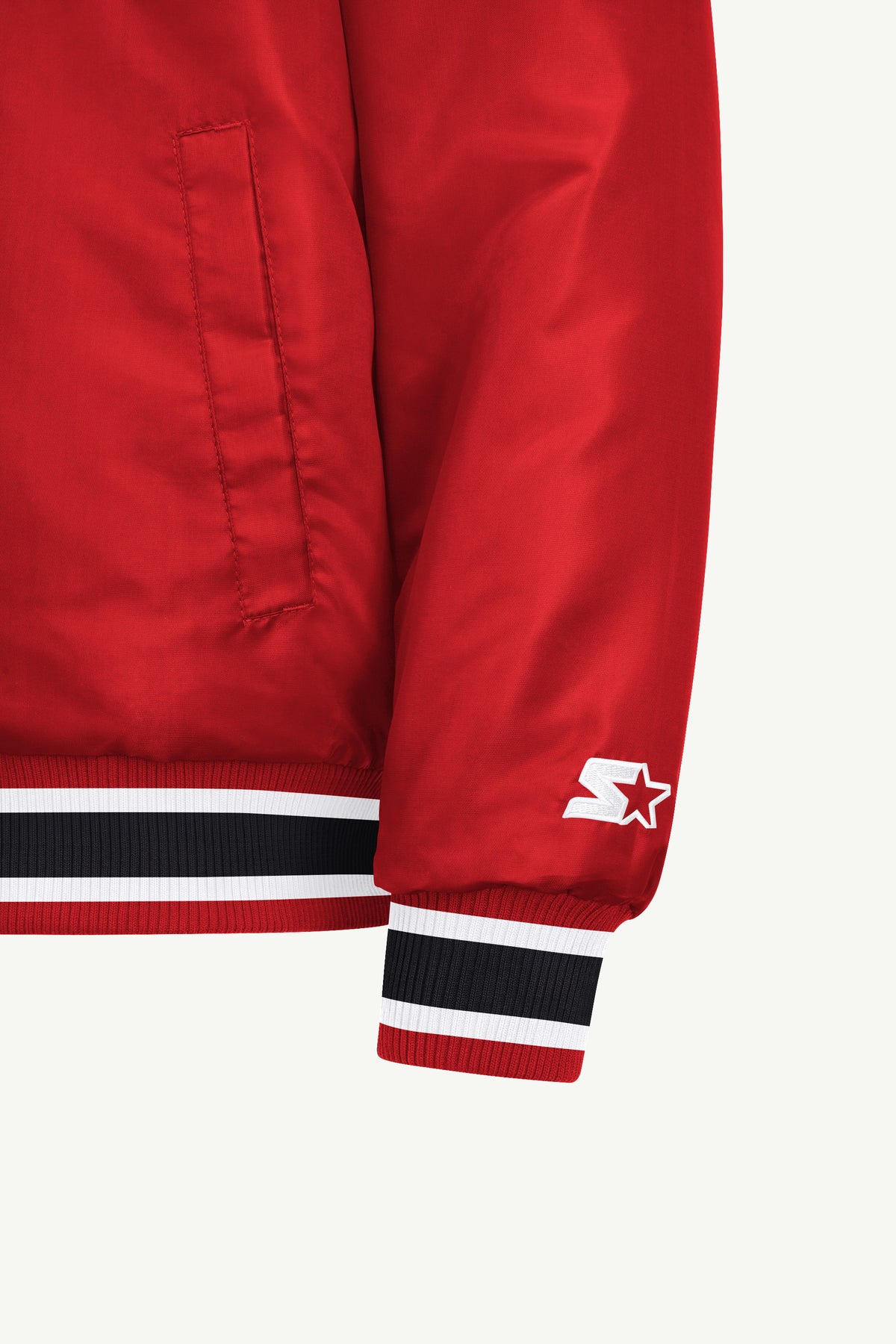 MENS GEORGIA BULLDOGS ACROSS SATIN VARSITY JACKET View 5