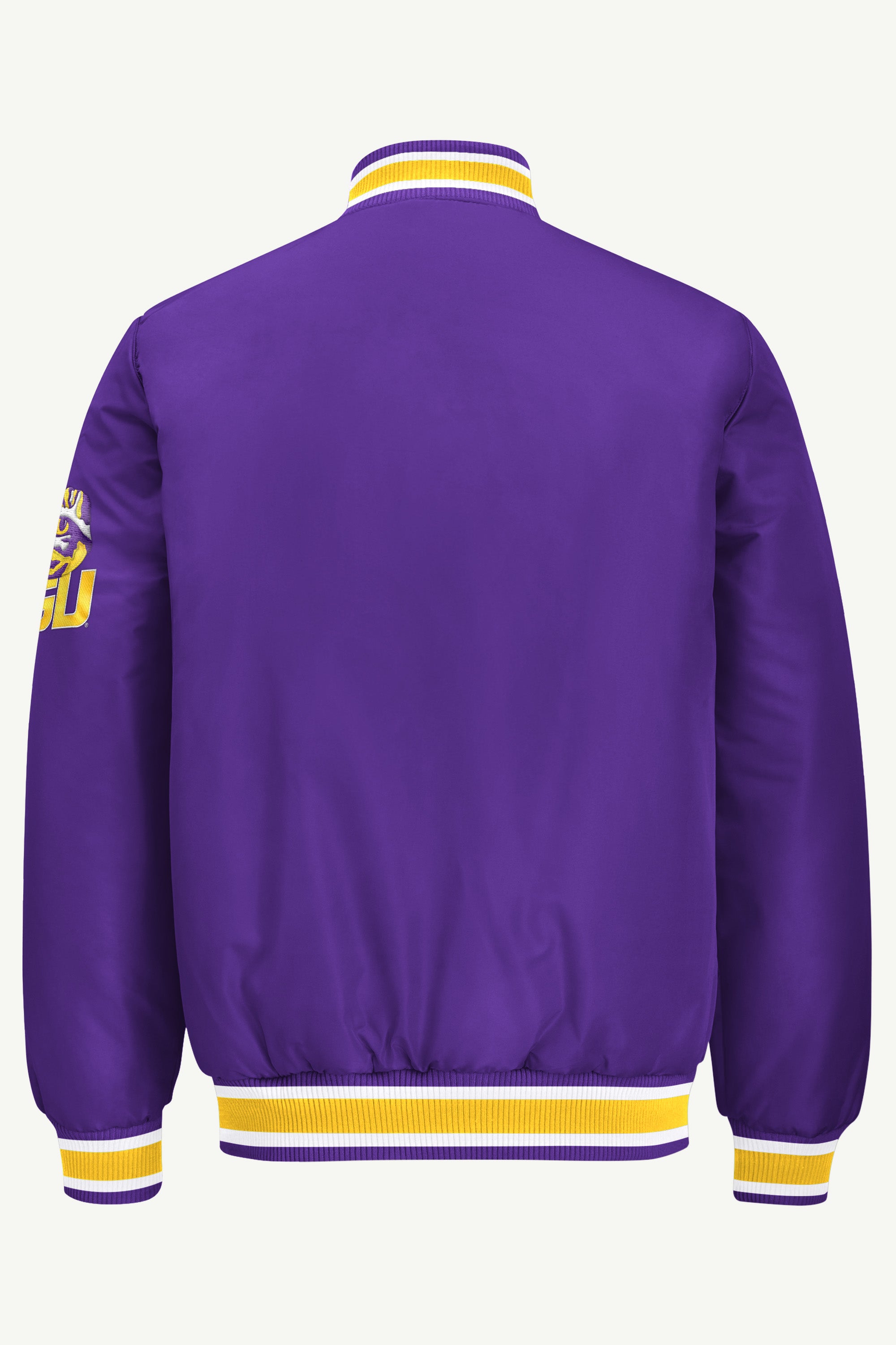 MENS LOUISIANA STATE FIGHTING ACROSS SATIN VARSITY JACKET View 3