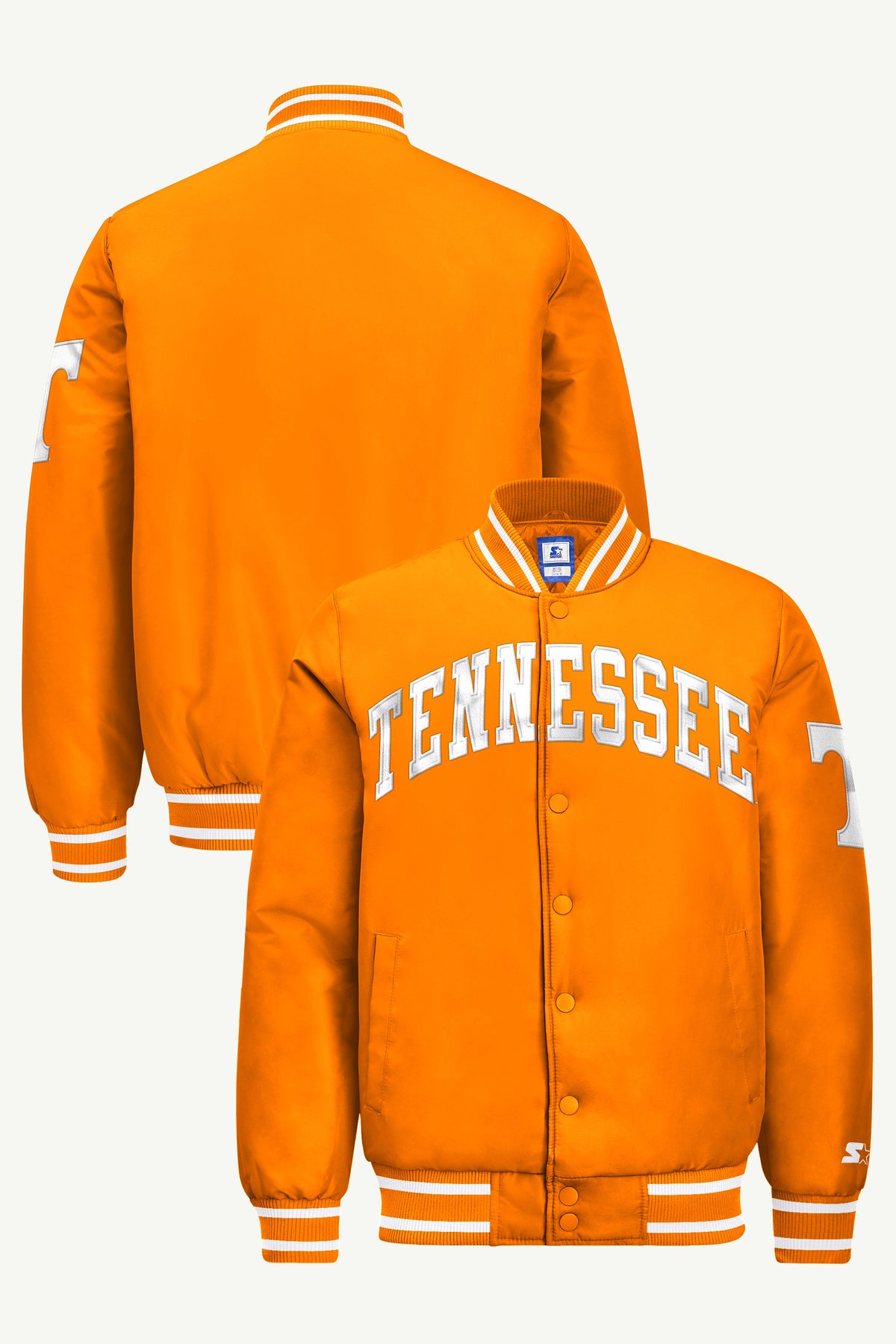MENS TENNESSEE VOLUNTEERS ACROSS SATIN VARSITY JACKET View 1