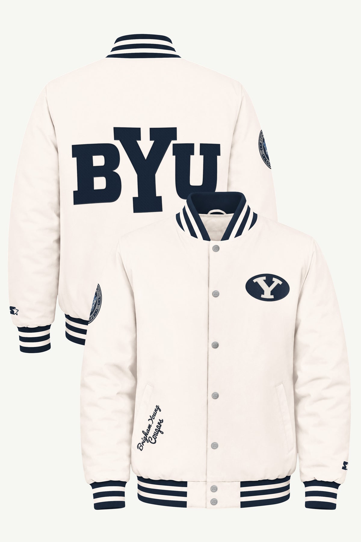MENS BRIGHAM YOUNG COUGARS VARSITY JACKET View 1