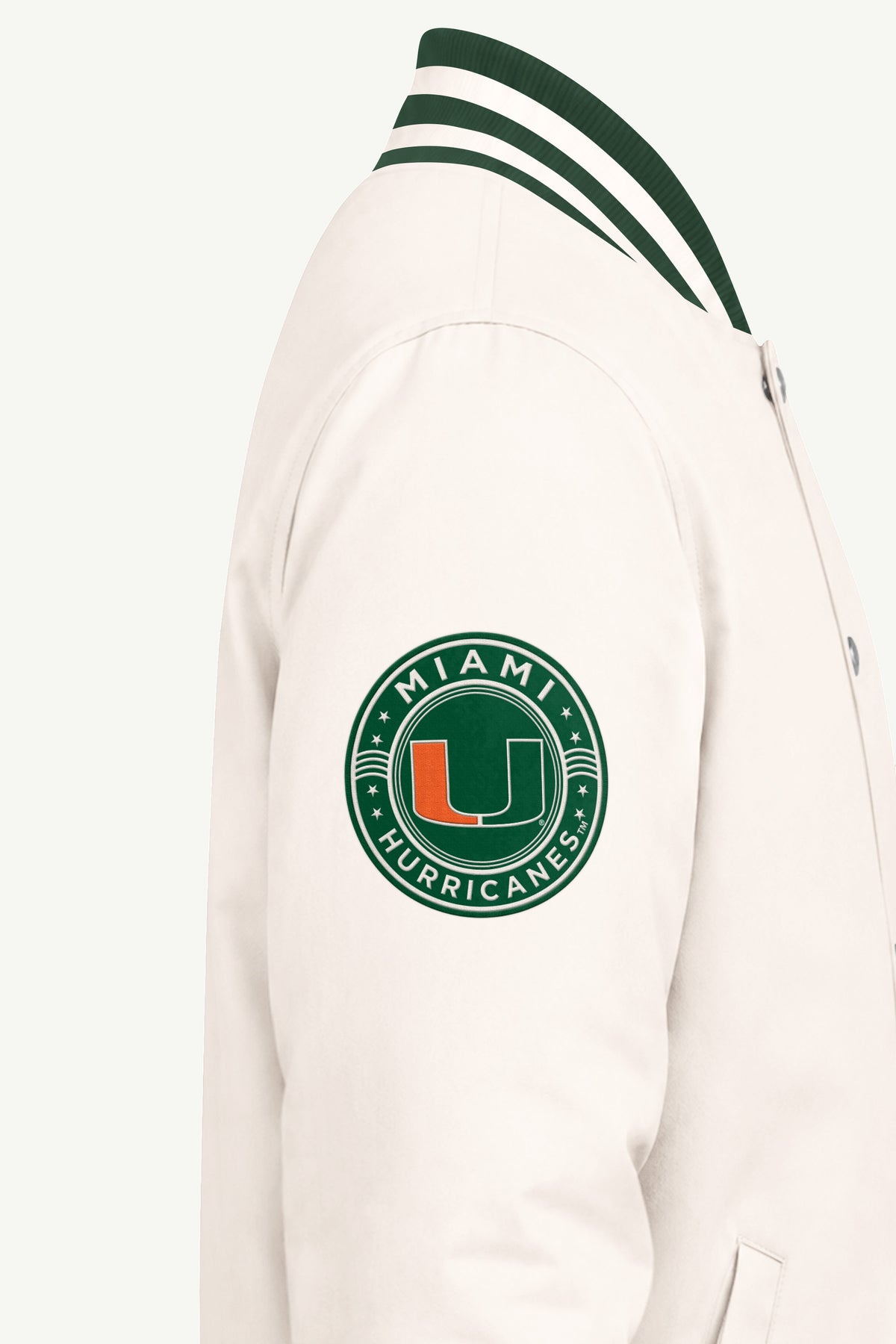MENS MIAMI HURRICANES VARSITY JACKET View 4